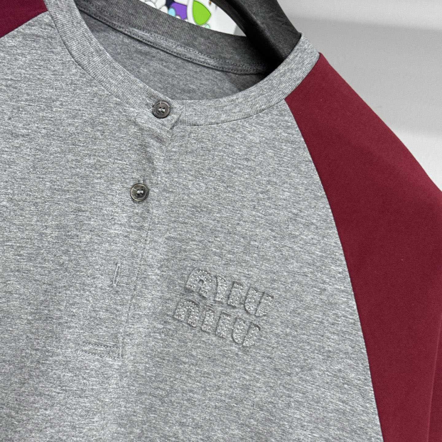 Miu Miu Cotton Jersey Henley Shirt  - DesignerGu