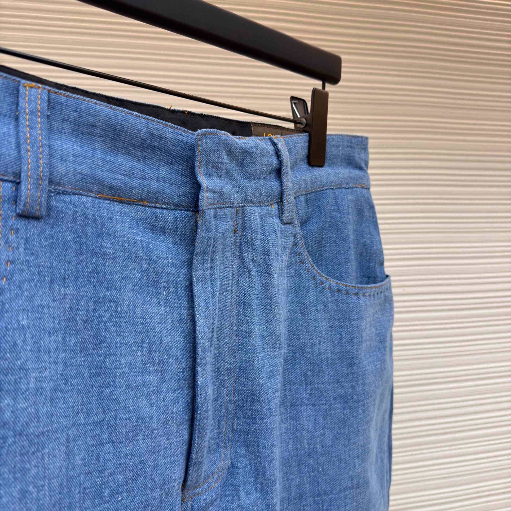 Louis Vuitton Silk Blend Denim Pants 1AJSK5 - DesignerGu
