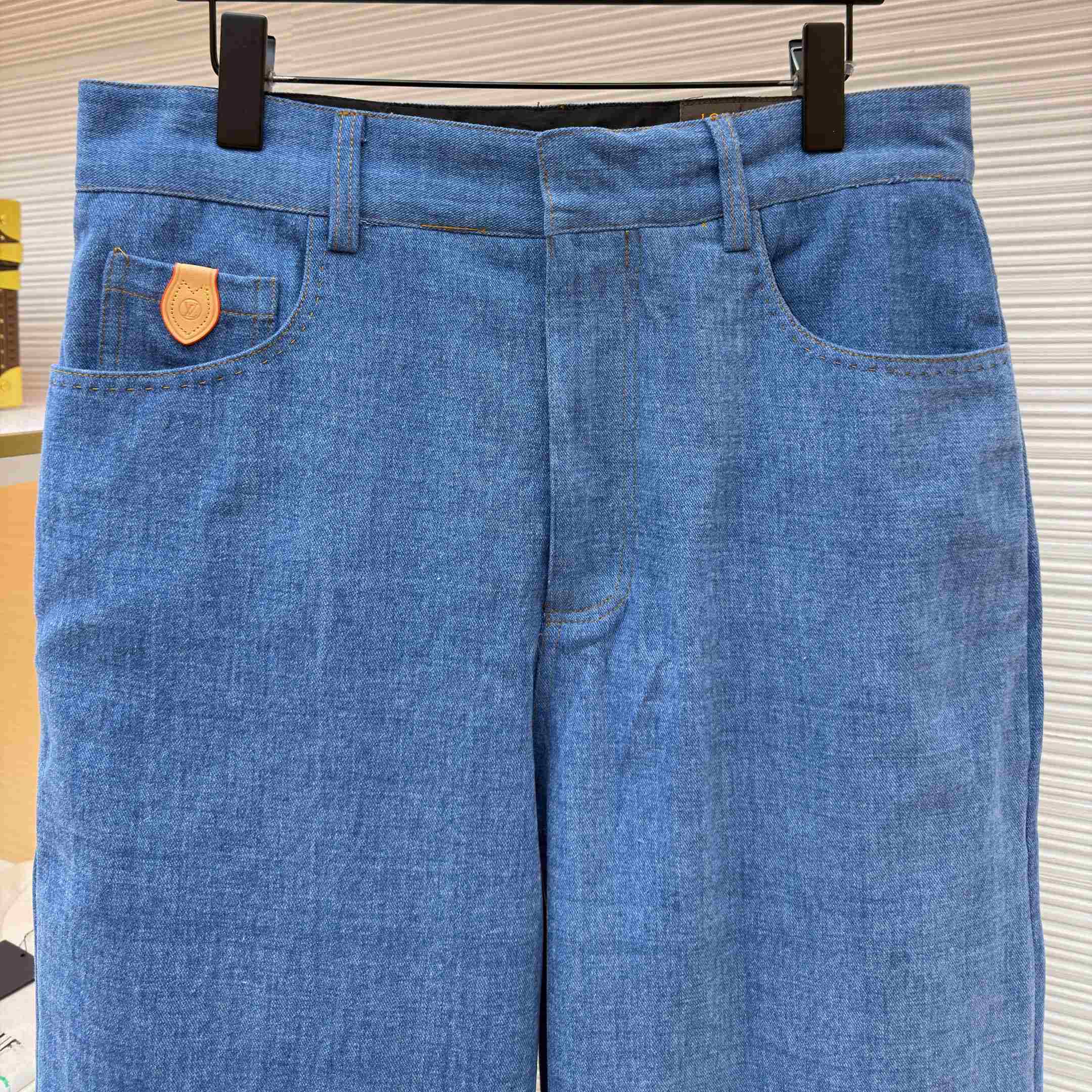 Louis Vuitton Silk Blend Denim Pants 1AJSK5 - DesignerGu