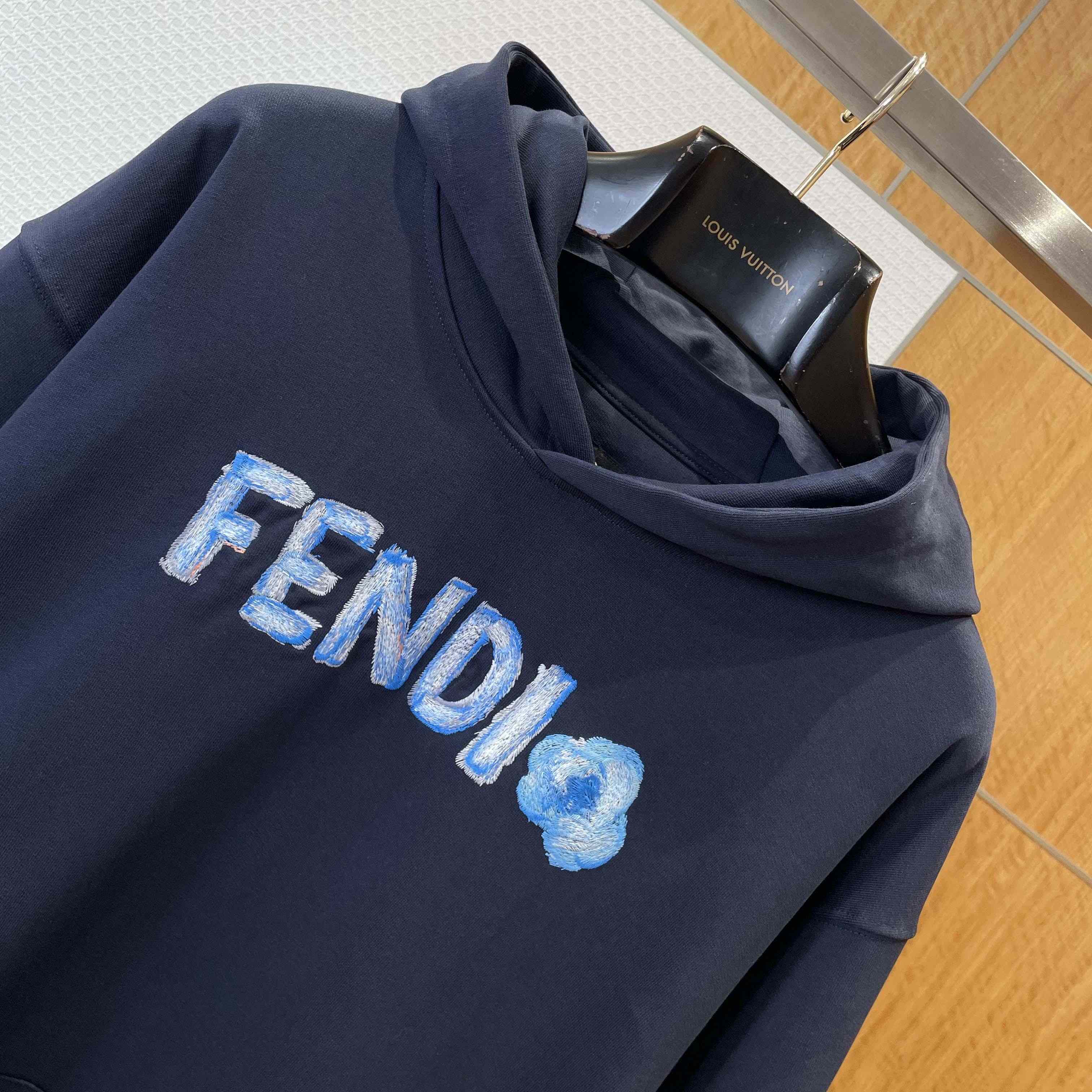 Fendi Lunar New Year Dark Blue Cotton Sweatshirt - DesignerGu