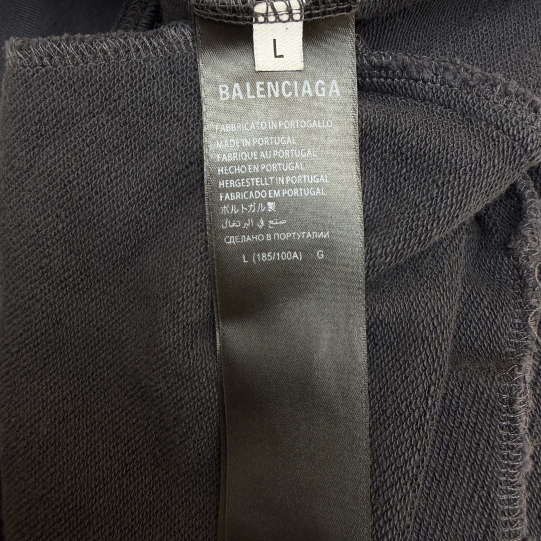Balenciaga Masking Tape Oversized Zip-up Hoodie  - DesignerGu