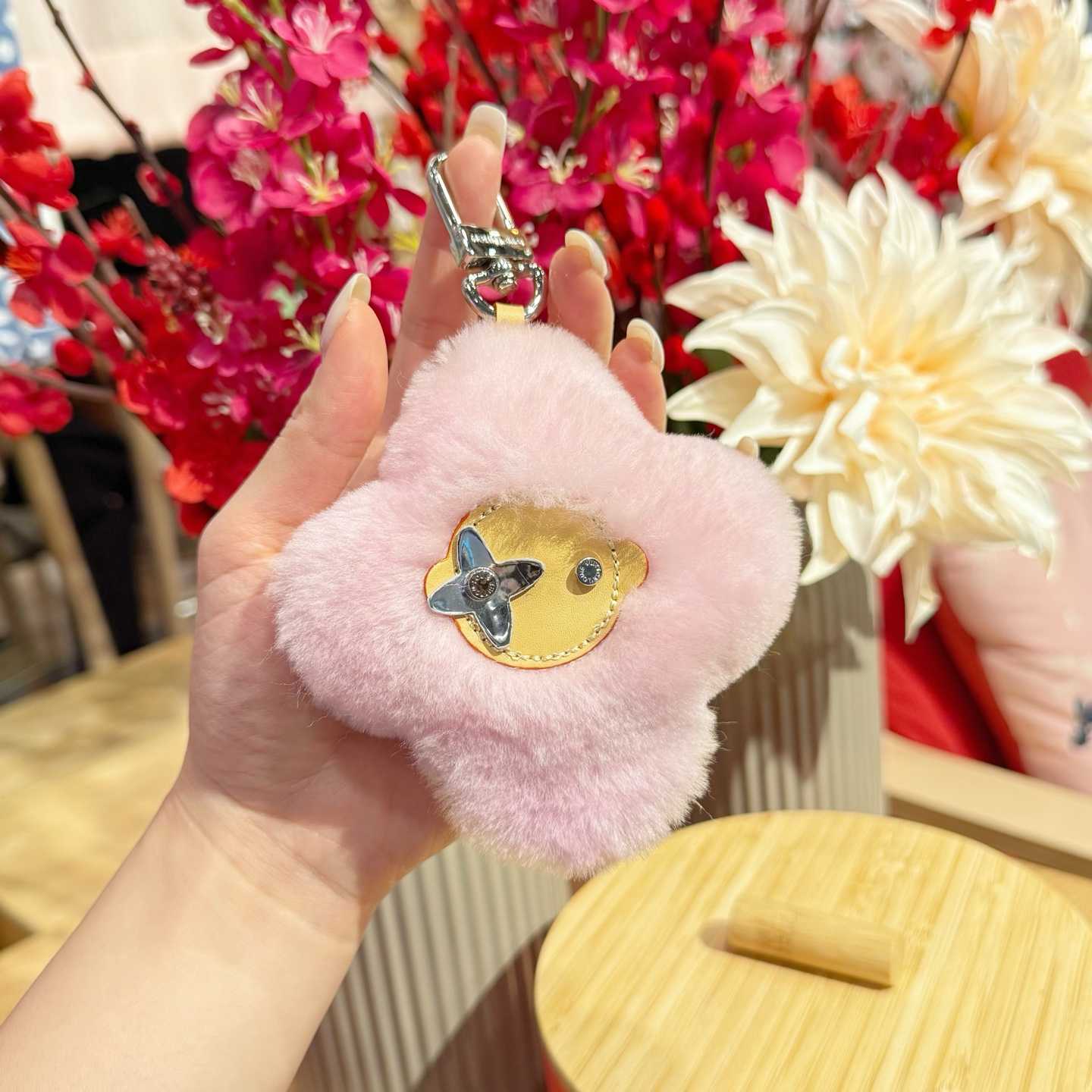 Louis Vuitton Vivienne Shearling Bag Charm   - DesignerGu