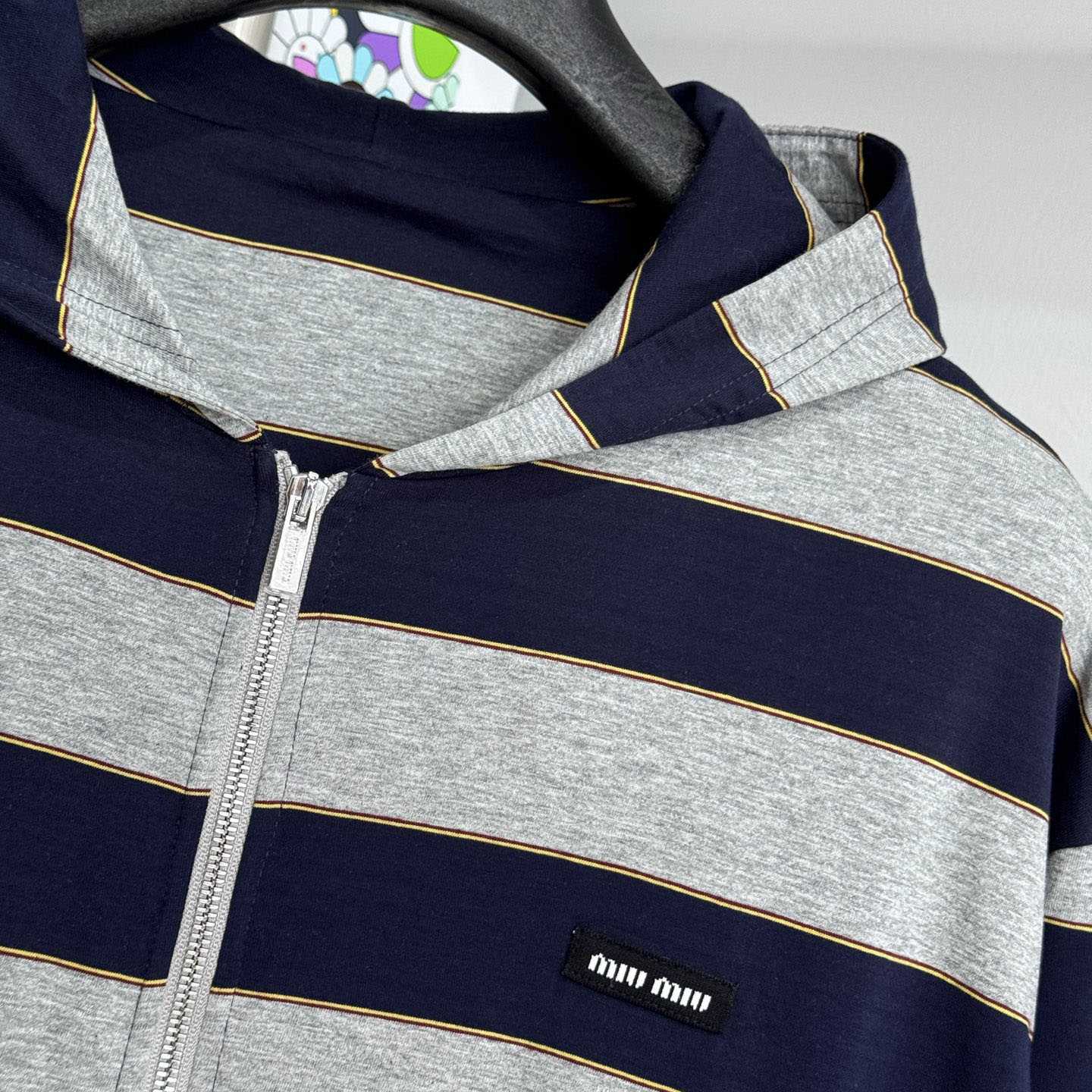 Miu Miu Striped Jersey hHodie - DesignerGu