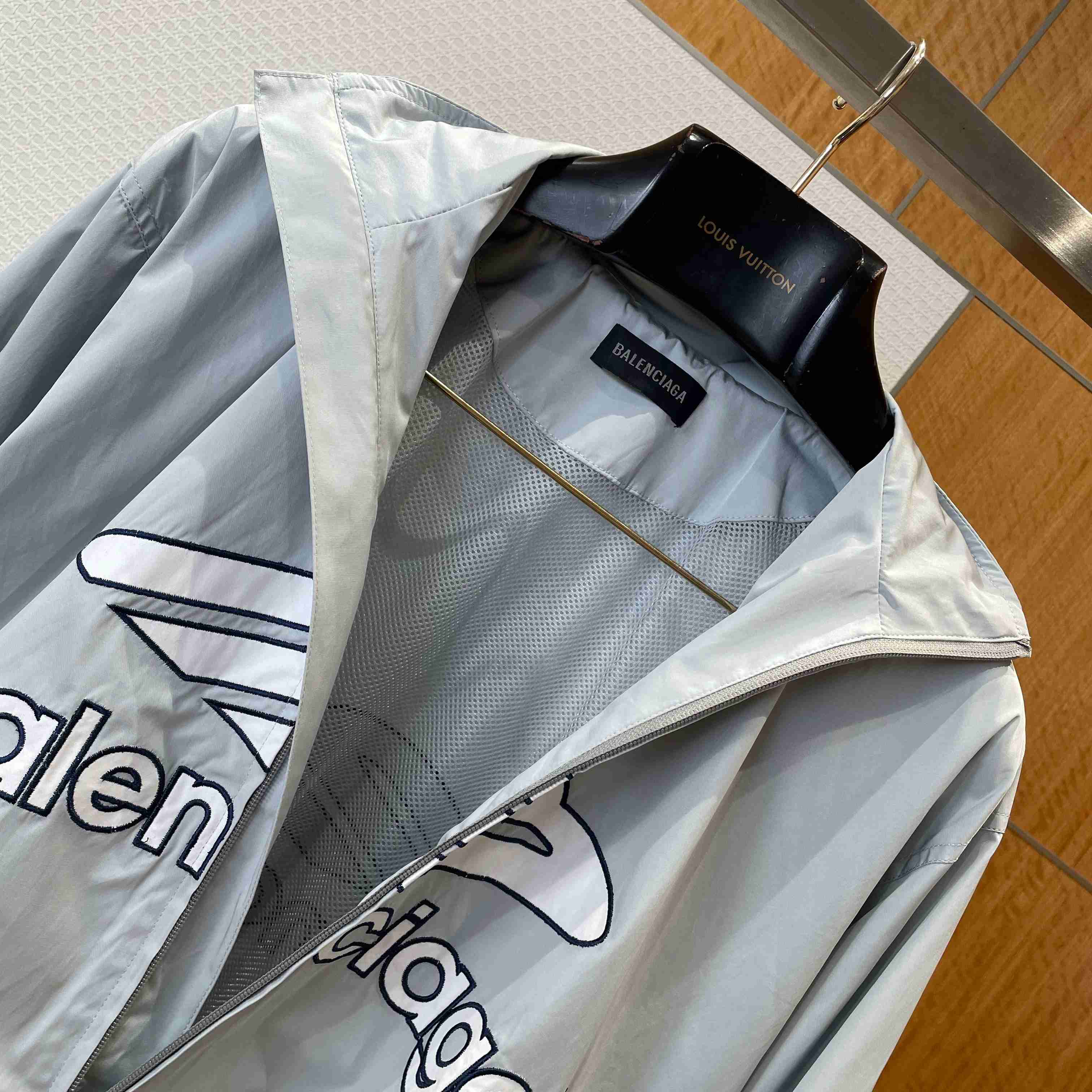 Balenciaga 3B Football Jacket In New Grey - DesignerGu
