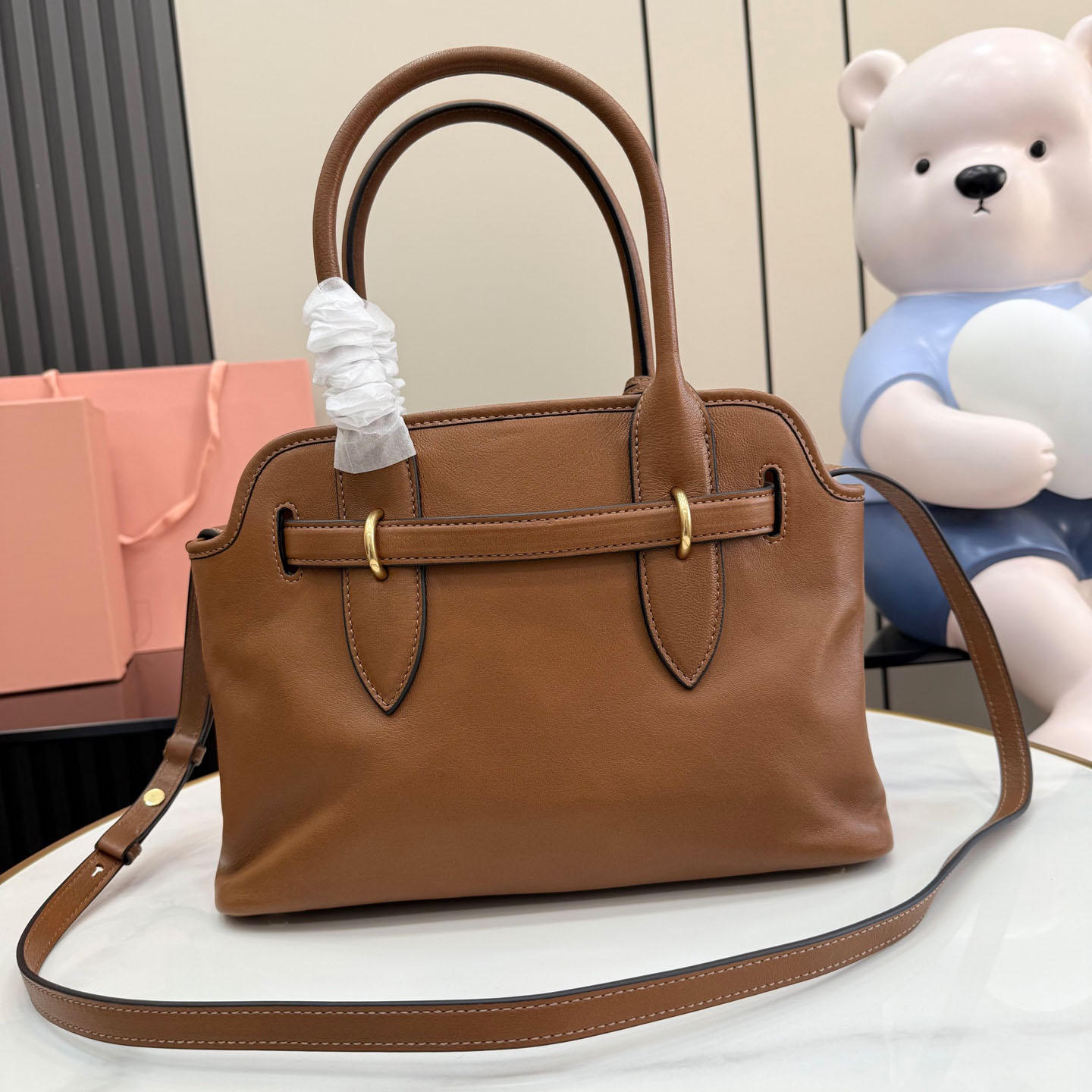 Miu Miu Aventure Nappa Leather Bag 5BA292 - DesignerGu