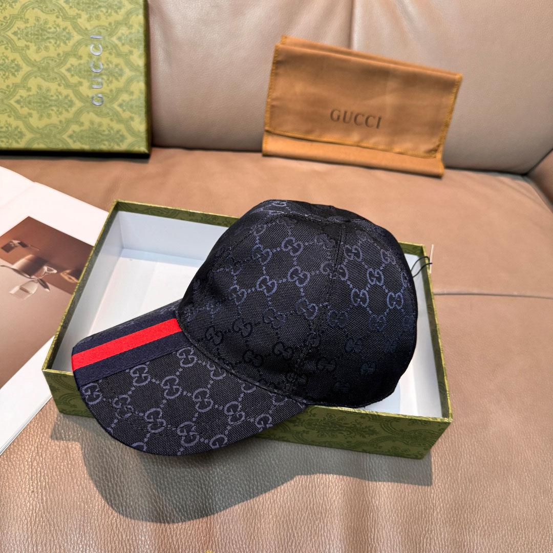 Gucci GG Cotton Baseball Hat With Web - DesignerGu