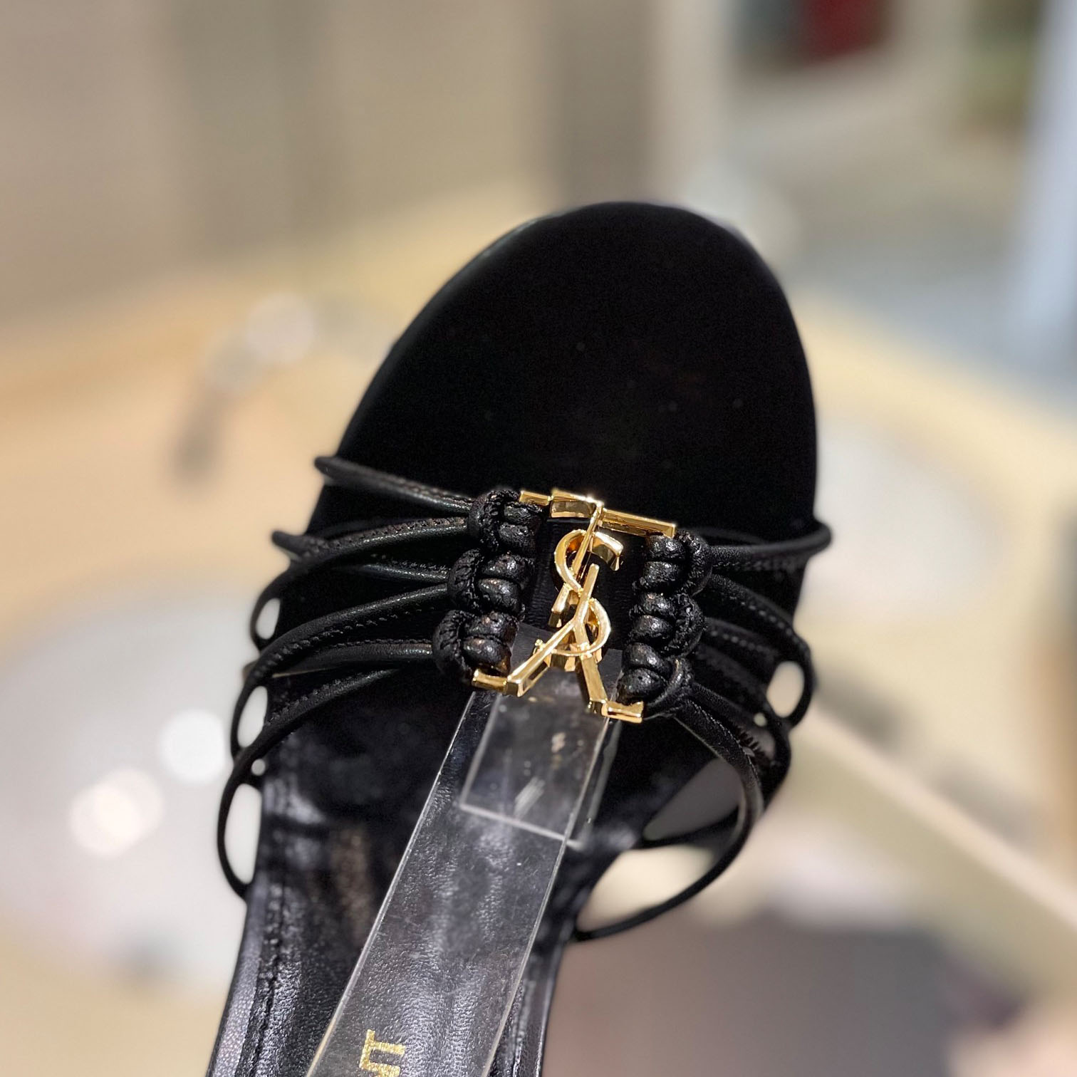 Saint Laurent BABYLONE Sandals In Smooth Leather - DesignerGu