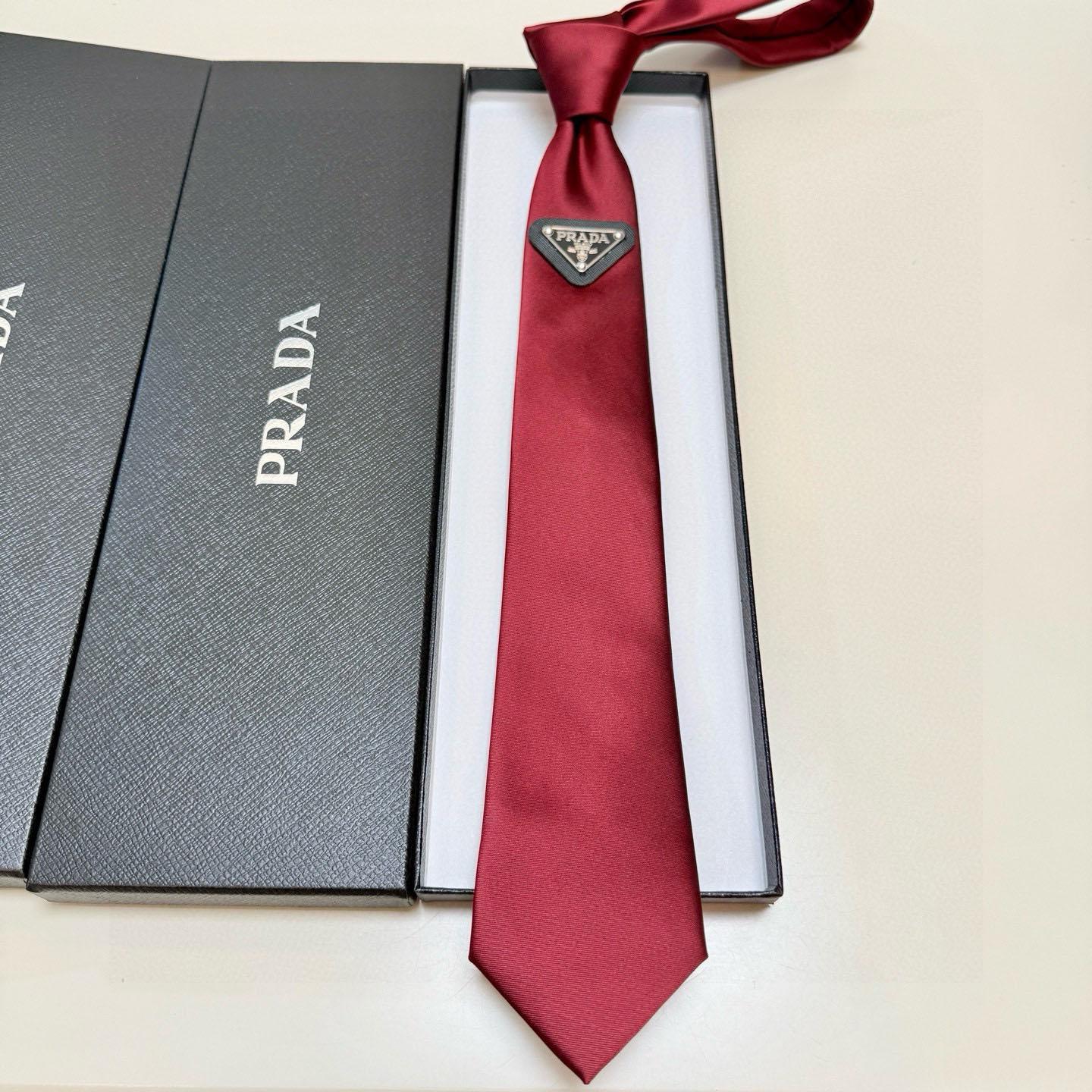 Prada Prada Logo Tie - DesignerGu