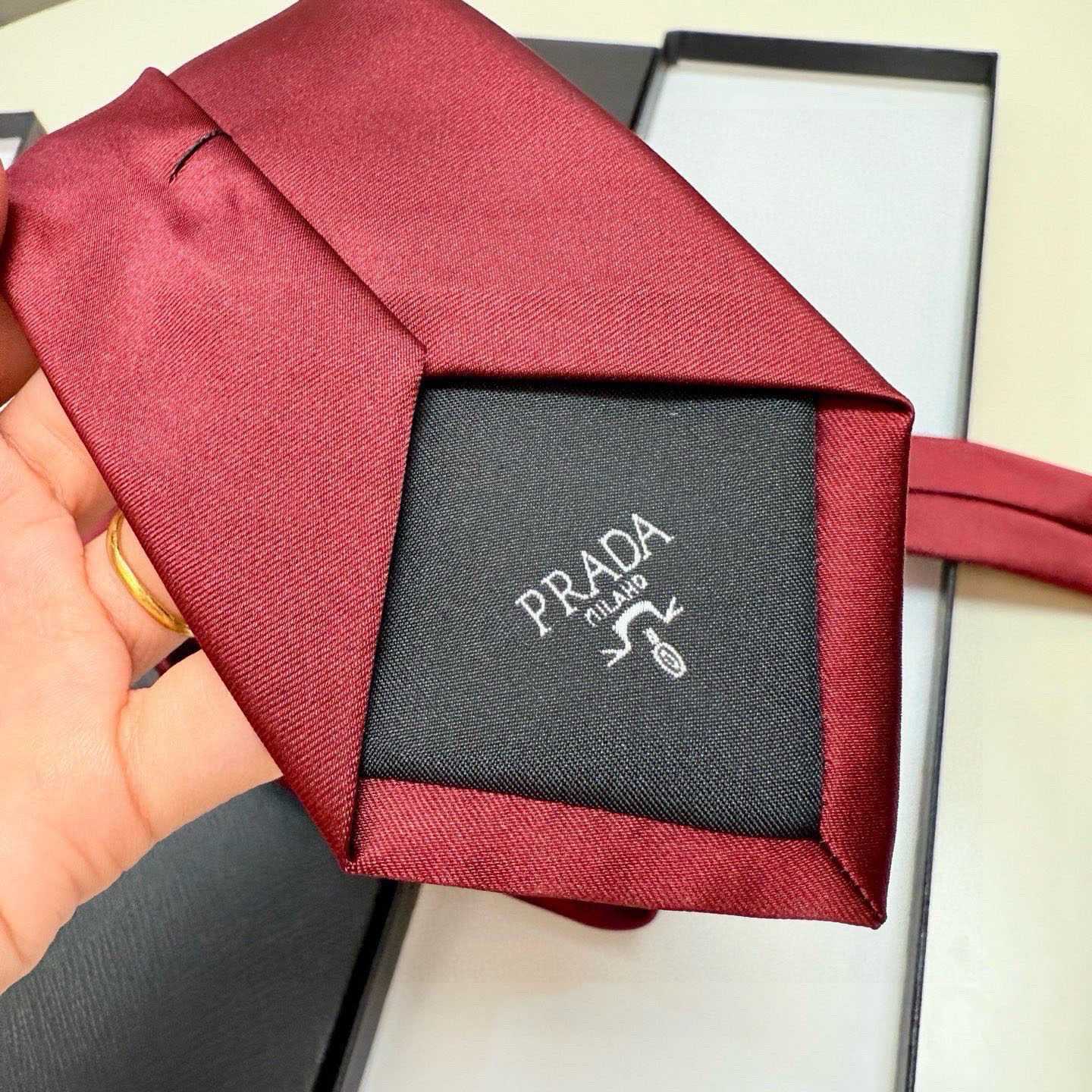 Prada Prada Logo Tie - DesignerGu