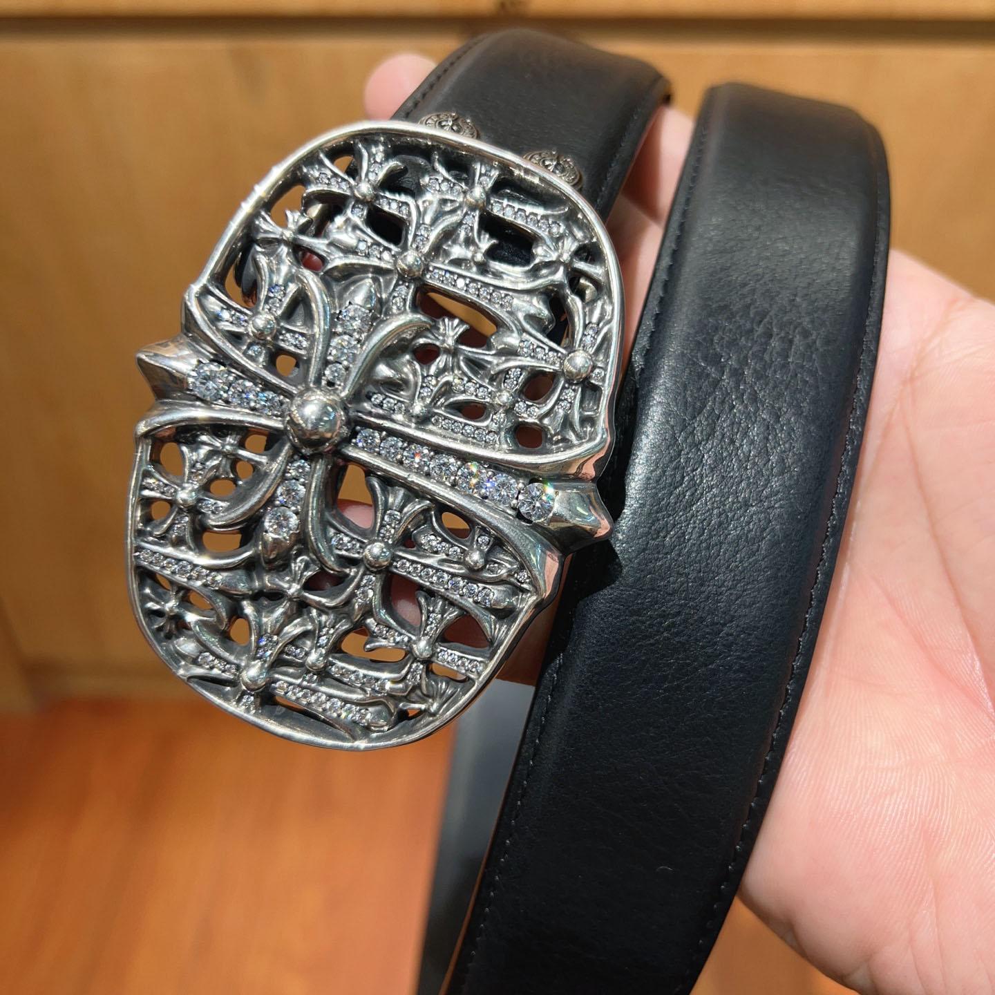 Chrome Hearts Leather Belt   - DesignerGu