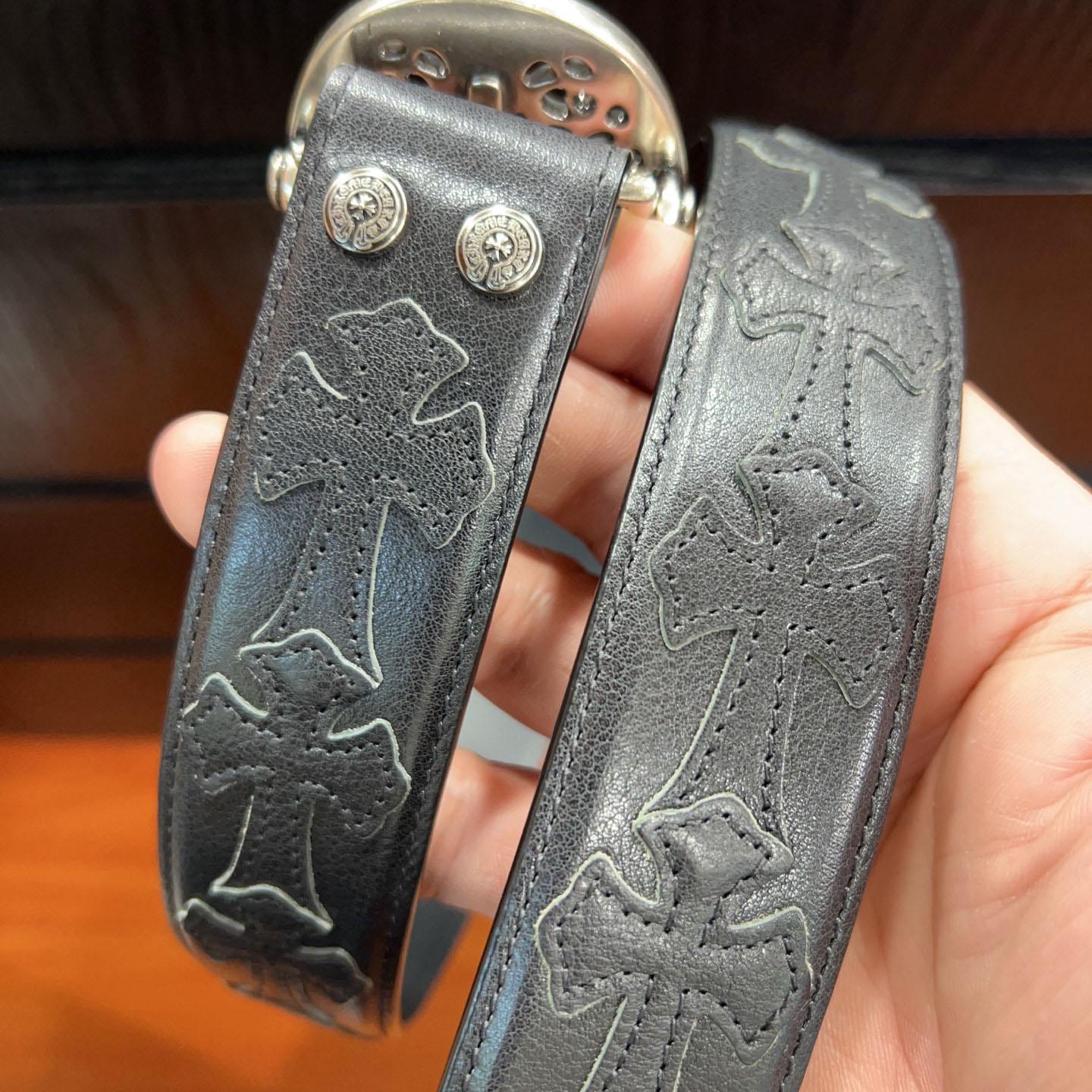 Chrome Hearts Leather Belt   - DesignerGu