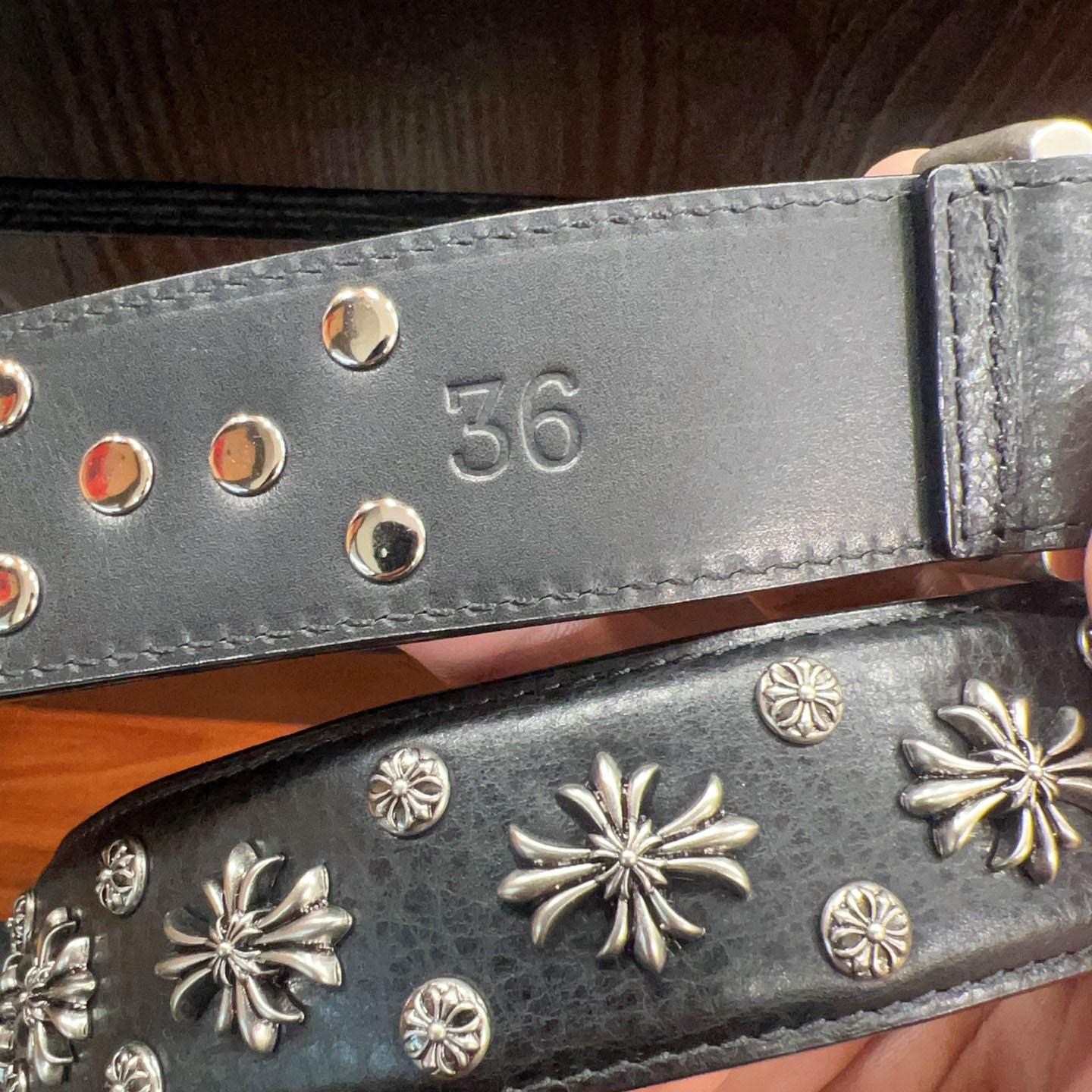 Chrome Hearts Leather Belt   - DesignerGu