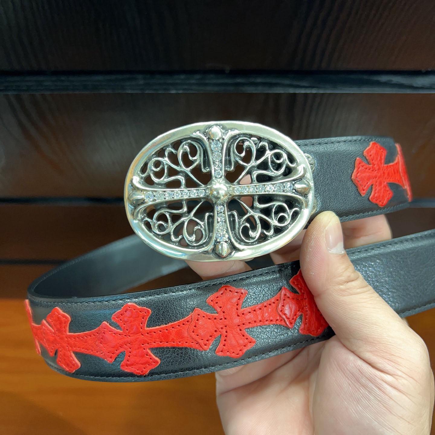Chrome Hearts Leather Belt   - DesignerGu