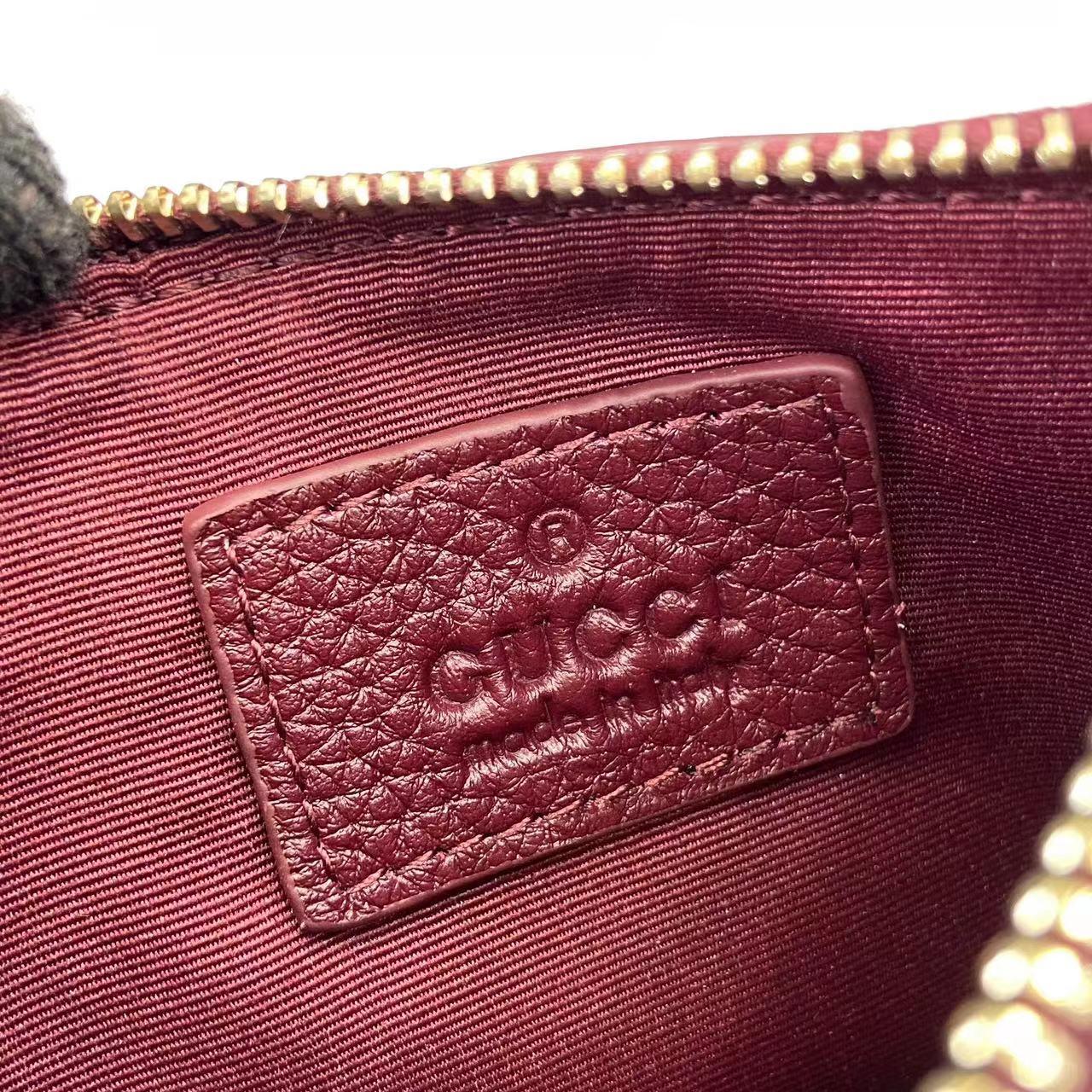 Gucci Bi-color GG Marmont Zip Key Pouch - DesignerGu