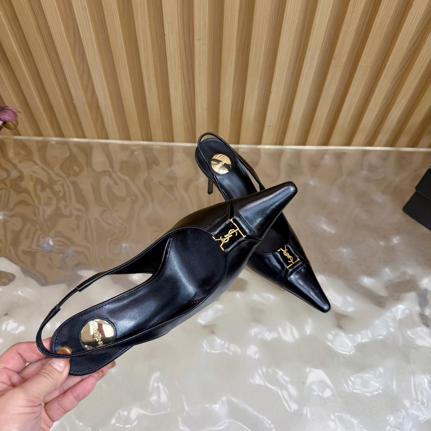 Saint Laurent Babylone Breteuil Slingback Pumps - DesignerGu