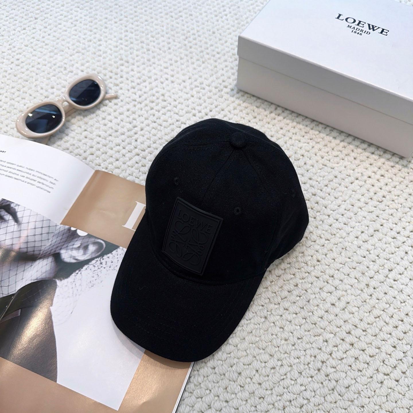 Loewe Patch Cap In Canvas - DesignerGu