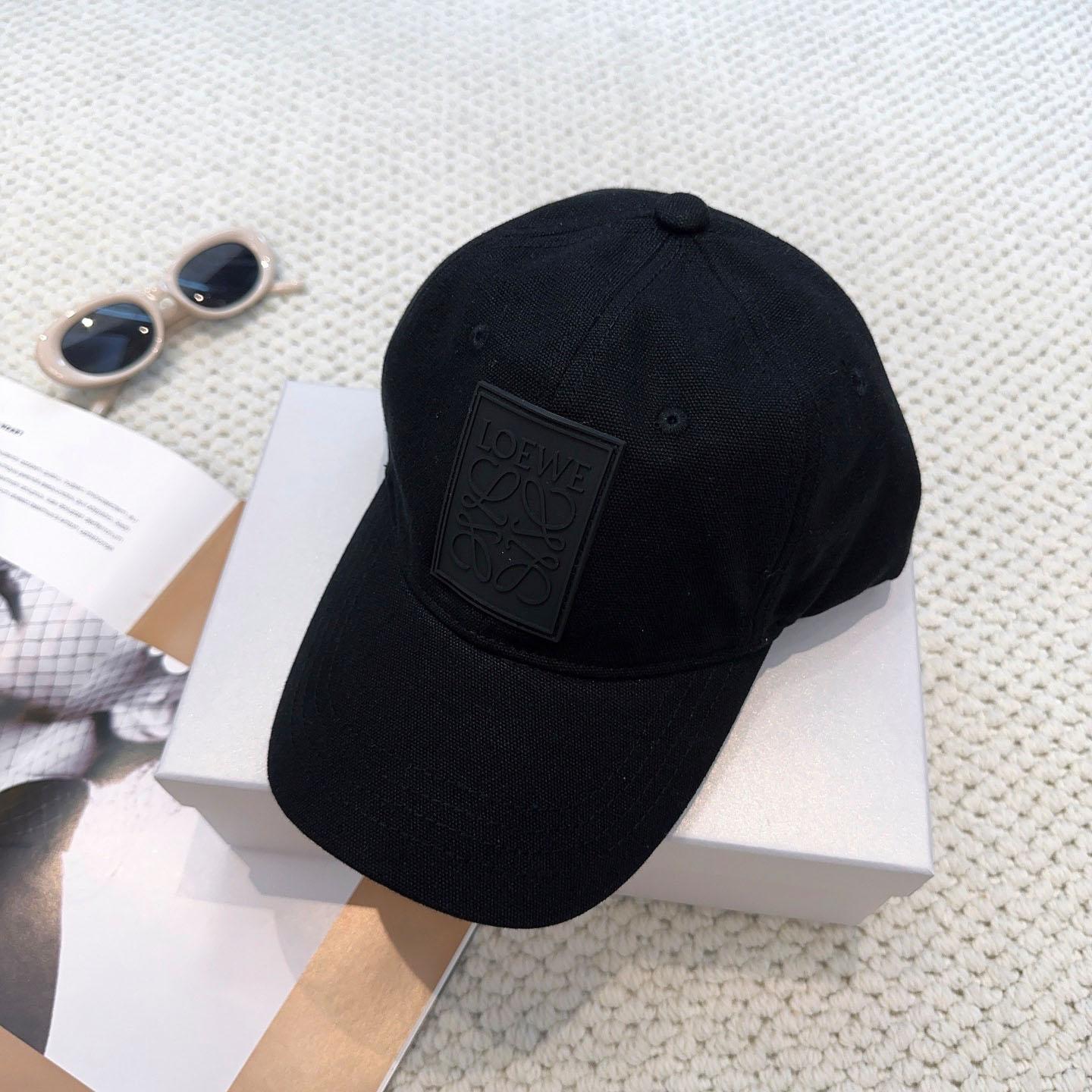 Loewe Patch Cap In Canvas - DesignerGu