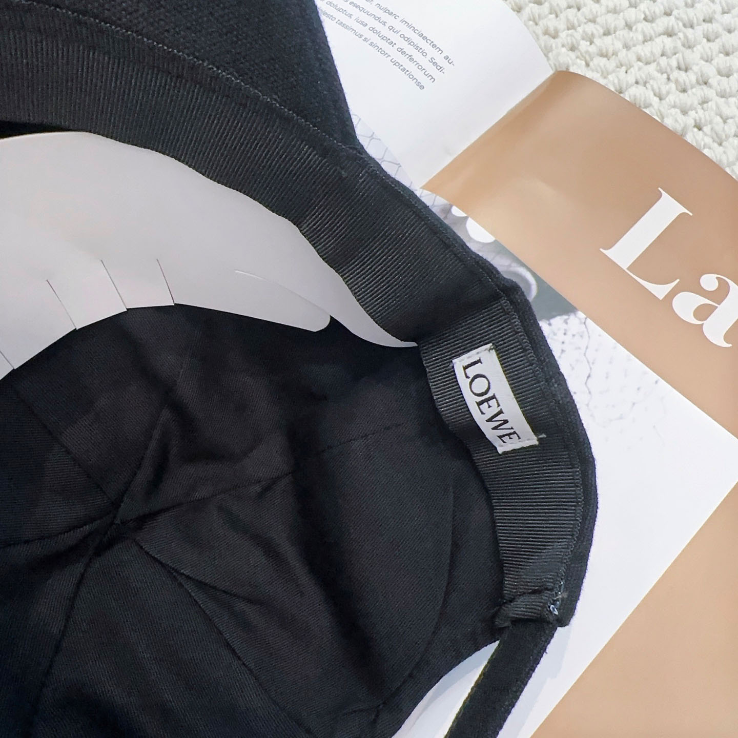 Loewe Patch Cap In Canvas - DesignerGu