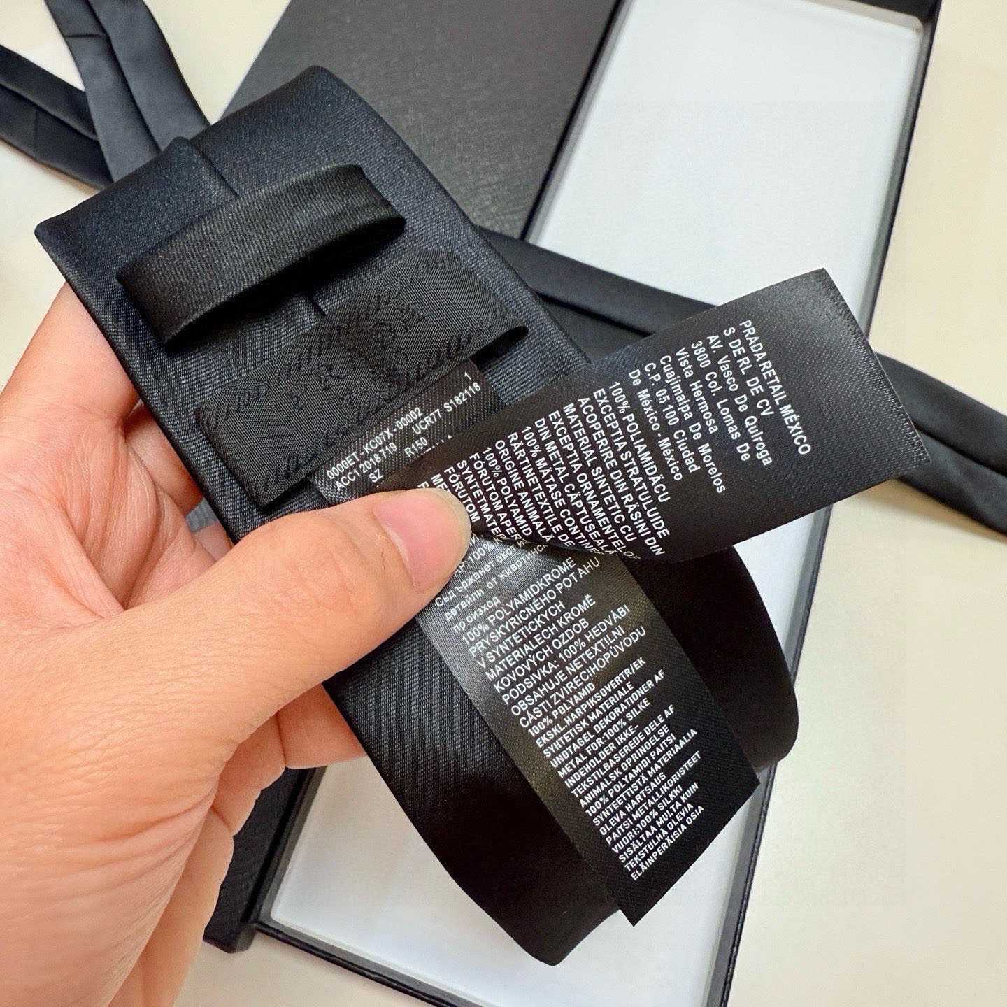 Prada Prada Logo Tie - DesignerGu