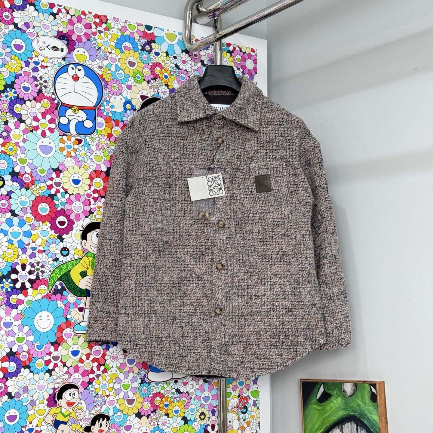 Loewe Overshirt In Wool And Llama Blend - DesignerGu