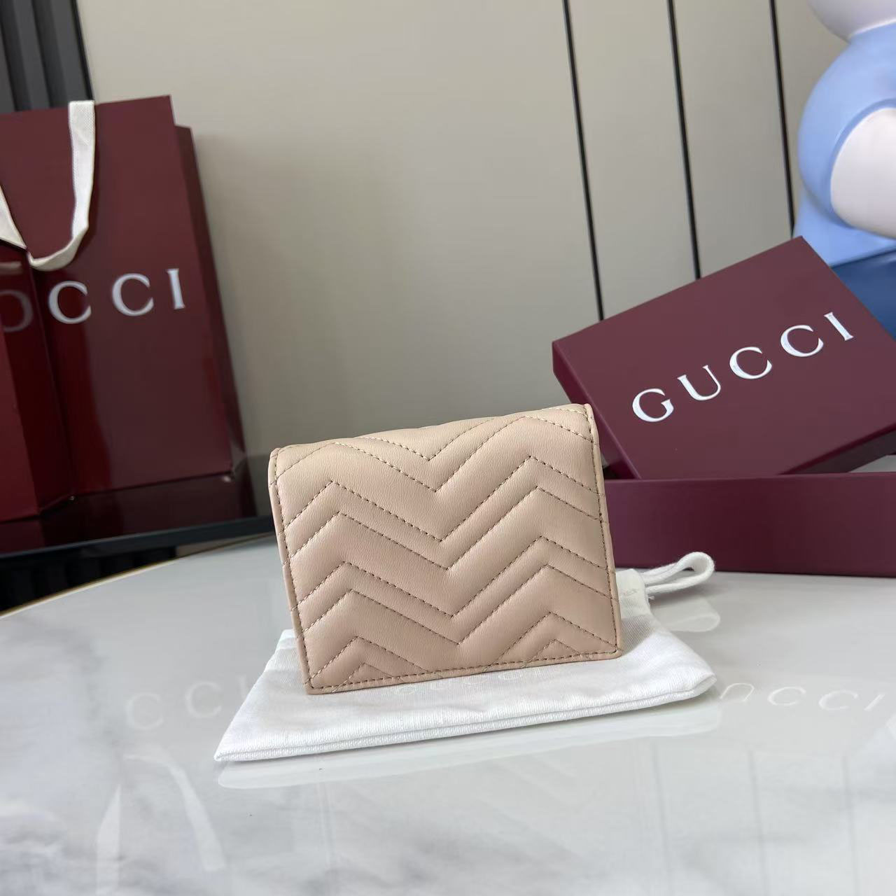 Gucci GG Marmont Card Case Wallet  466492 - DesignerGu