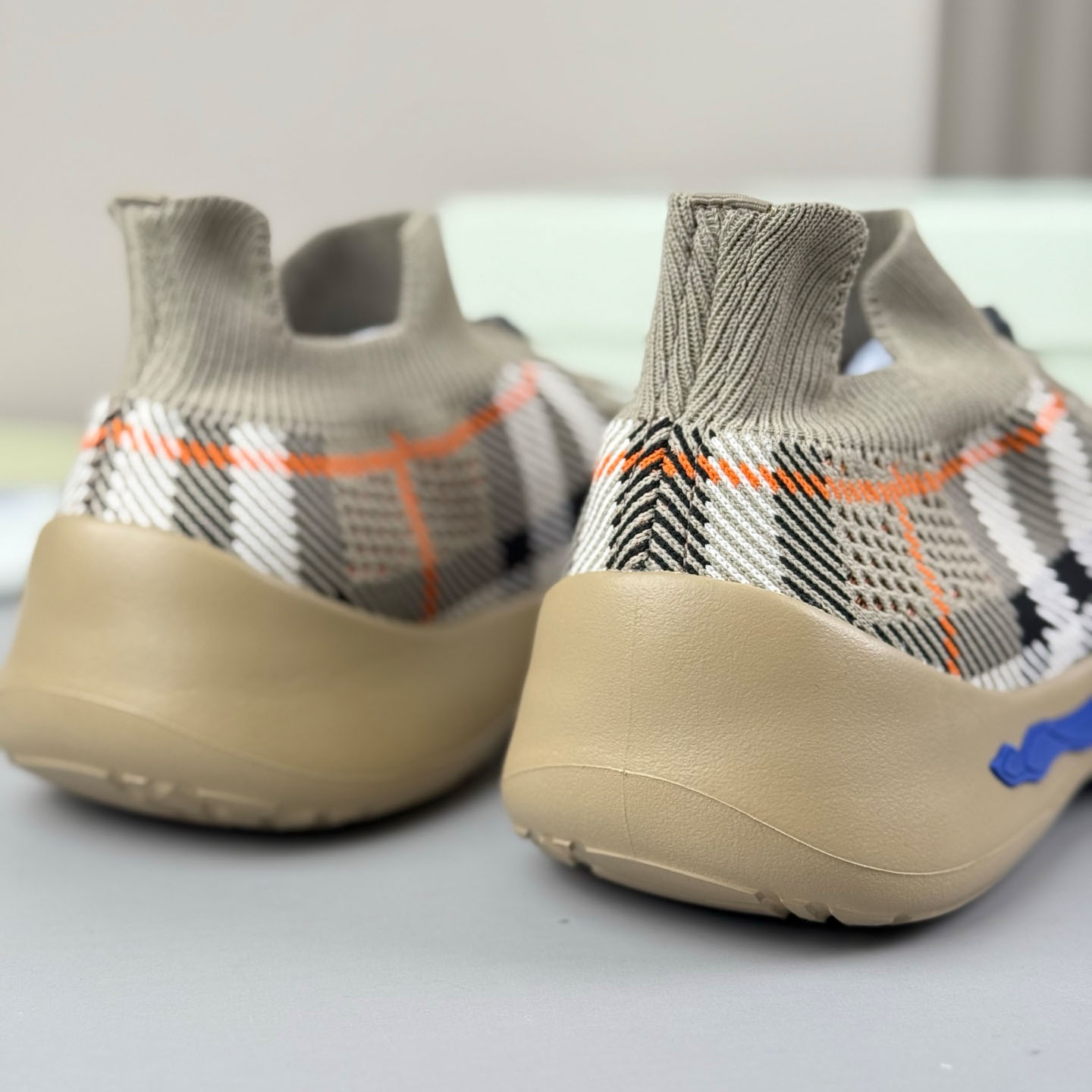 Burberry Check Knit Neptune Sneakers - DesignerGu