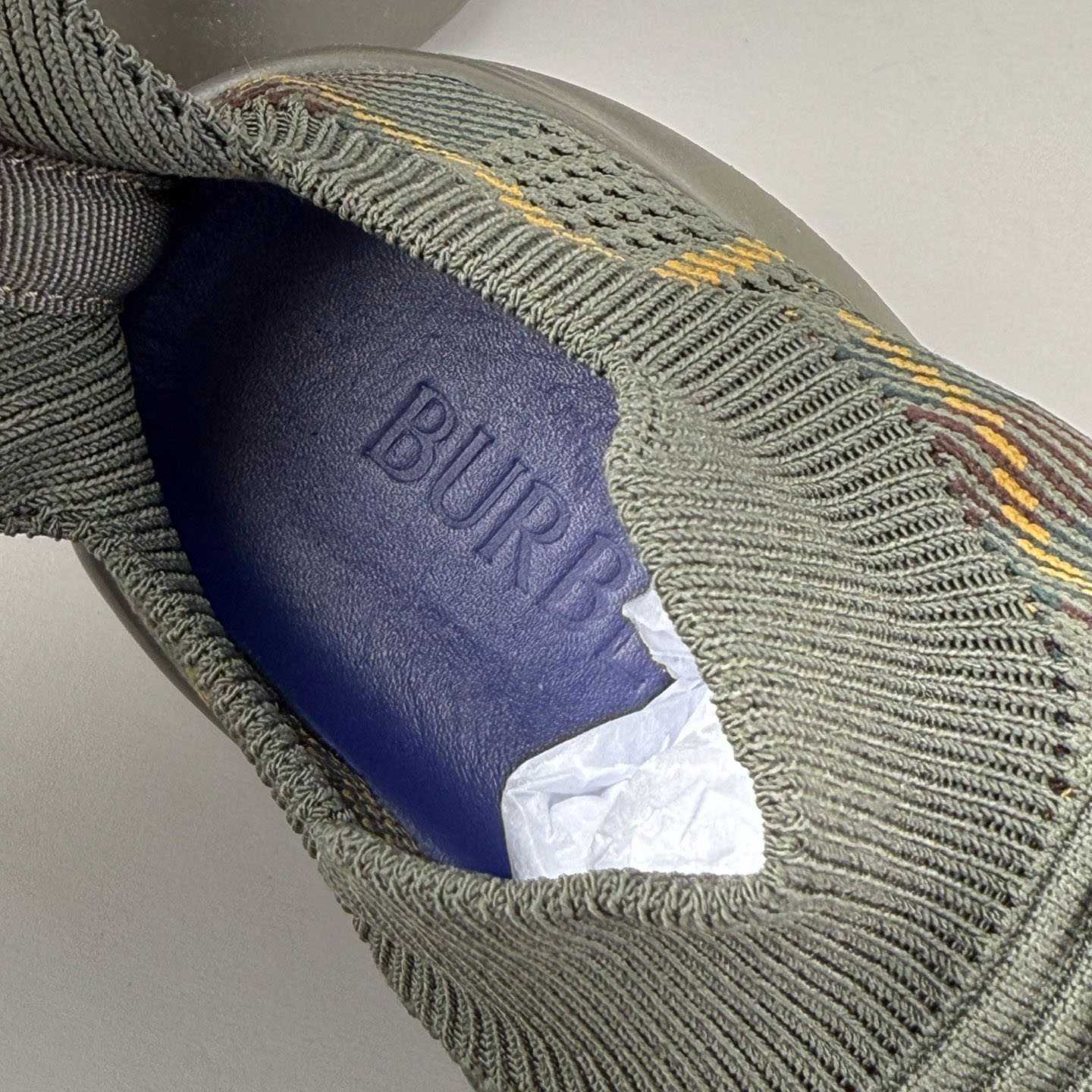 Burberry Check Knit Neptune Sneakers - DesignerGu