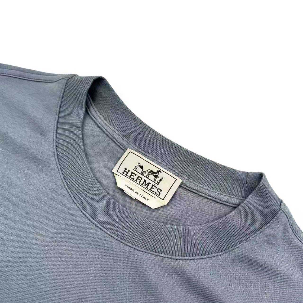 Hermes H Puzzle Leather Embroidery T-Shirt  - DesignerGu