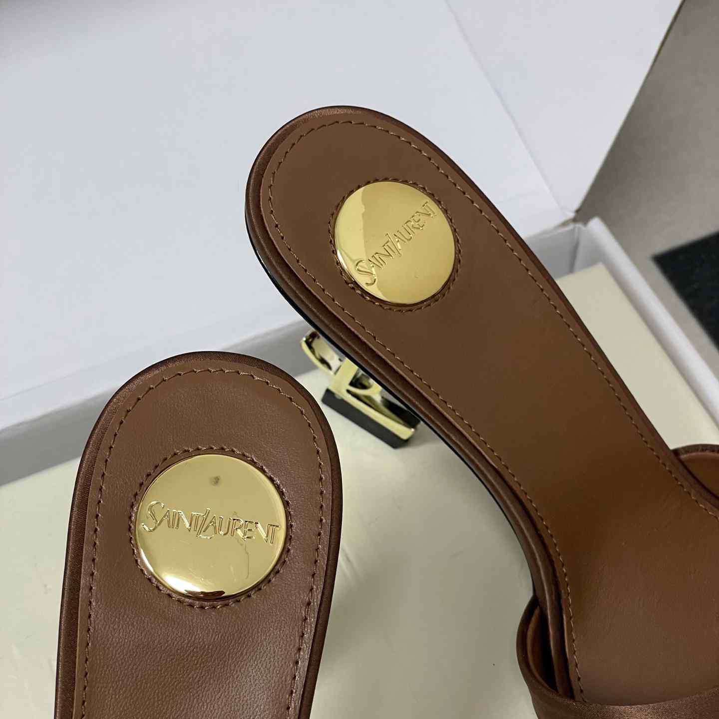 Saint Laurent Opyum Mules In Satin Crepe  - DesignerGu