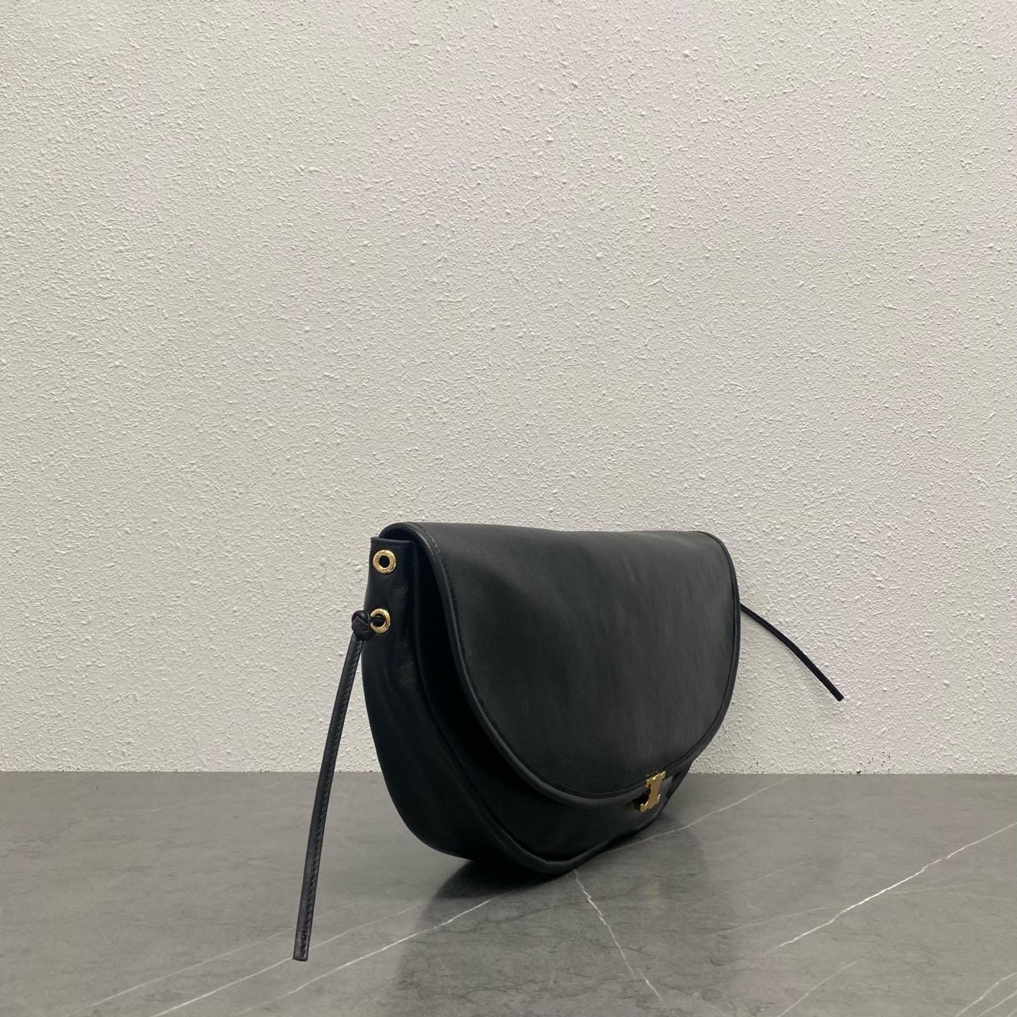 Celine HALFMOON SOFT TRIOMPHE BAG IN SUPPLE SHINY LAMBSKIN - DesignerGu