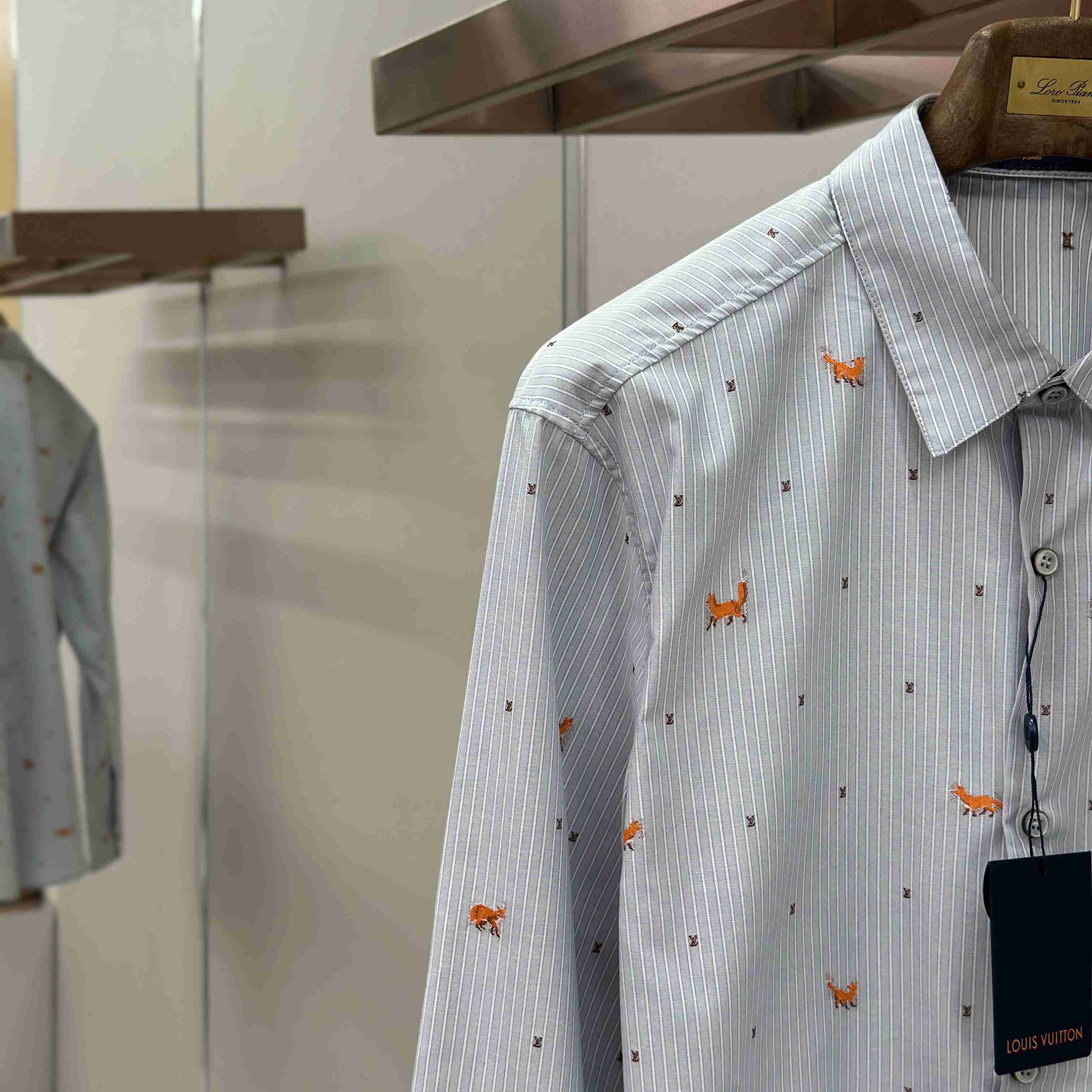 Louis Vuitton Striped Fil Coupe Shirt 1AJC98 - DesignerGu