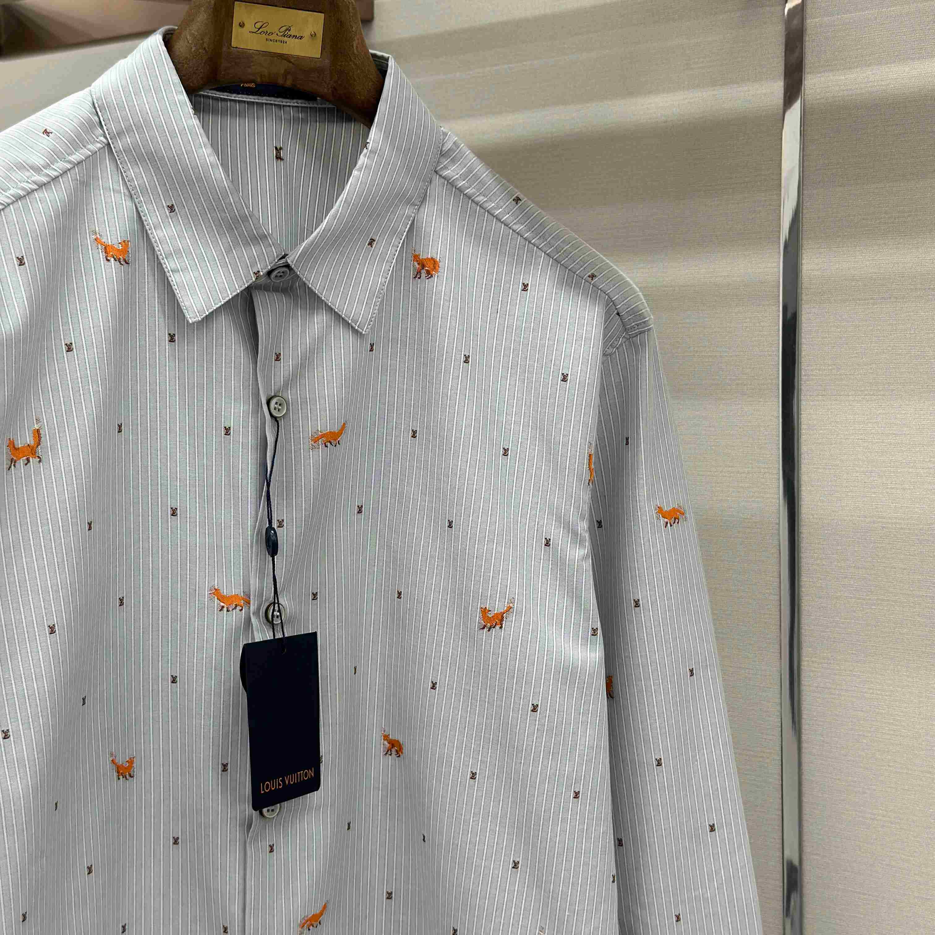 Louis Vuitton Striped Fil Coupe Shirt 1AJC98 - DesignerGu