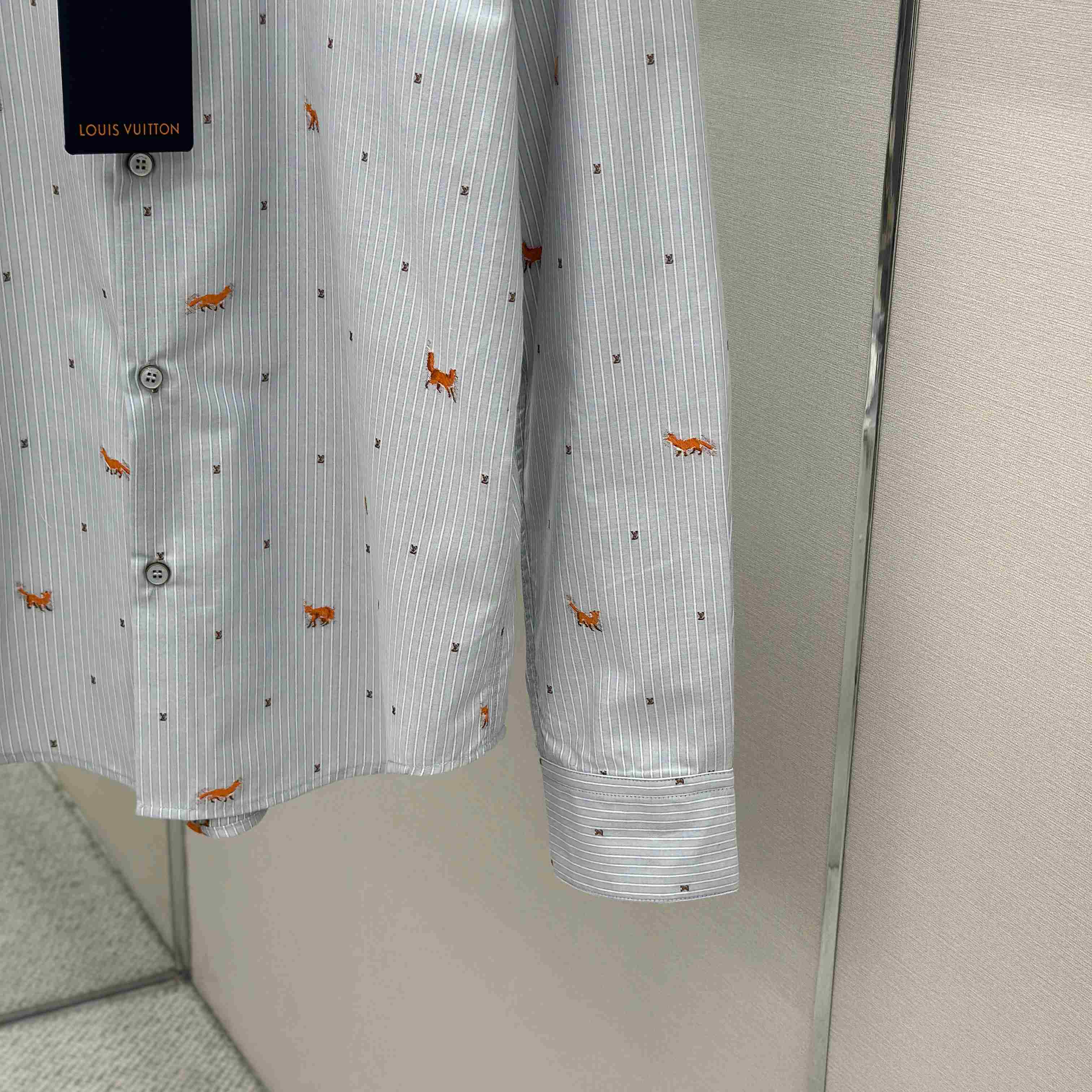 Louis Vuitton Striped Fil Coupe Shirt 1AJC98 - DesignerGu