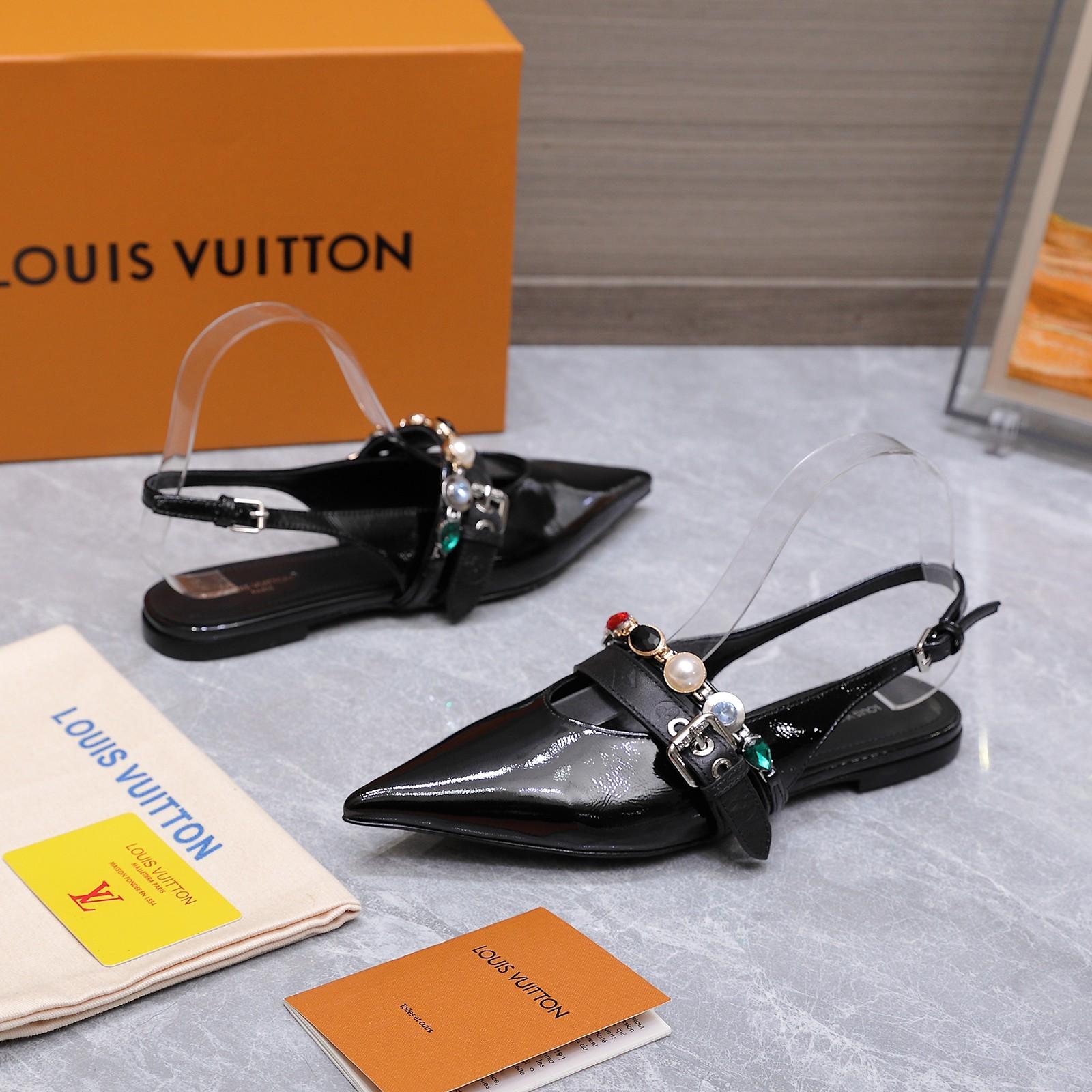 Louis Vuitton LV Vibe Slingback Flat Ballerina   1AIU07 - DesignerGu
