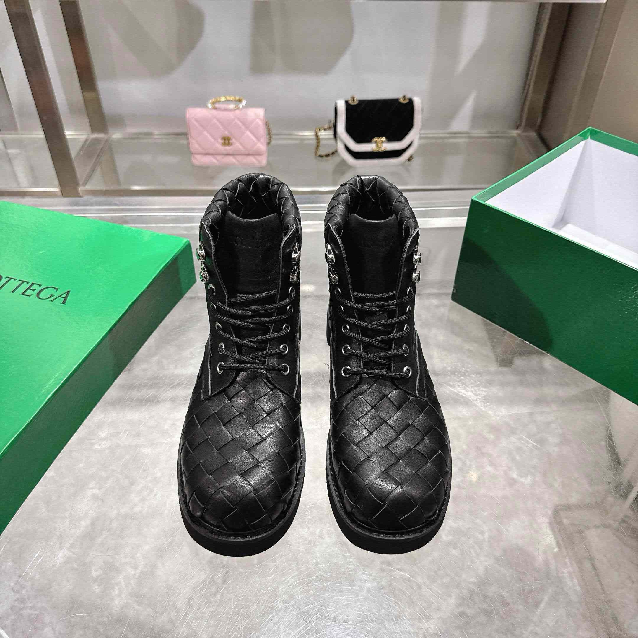 Bottega Veneta Haddock Lace-Up Ankle Boot - DesignerGu