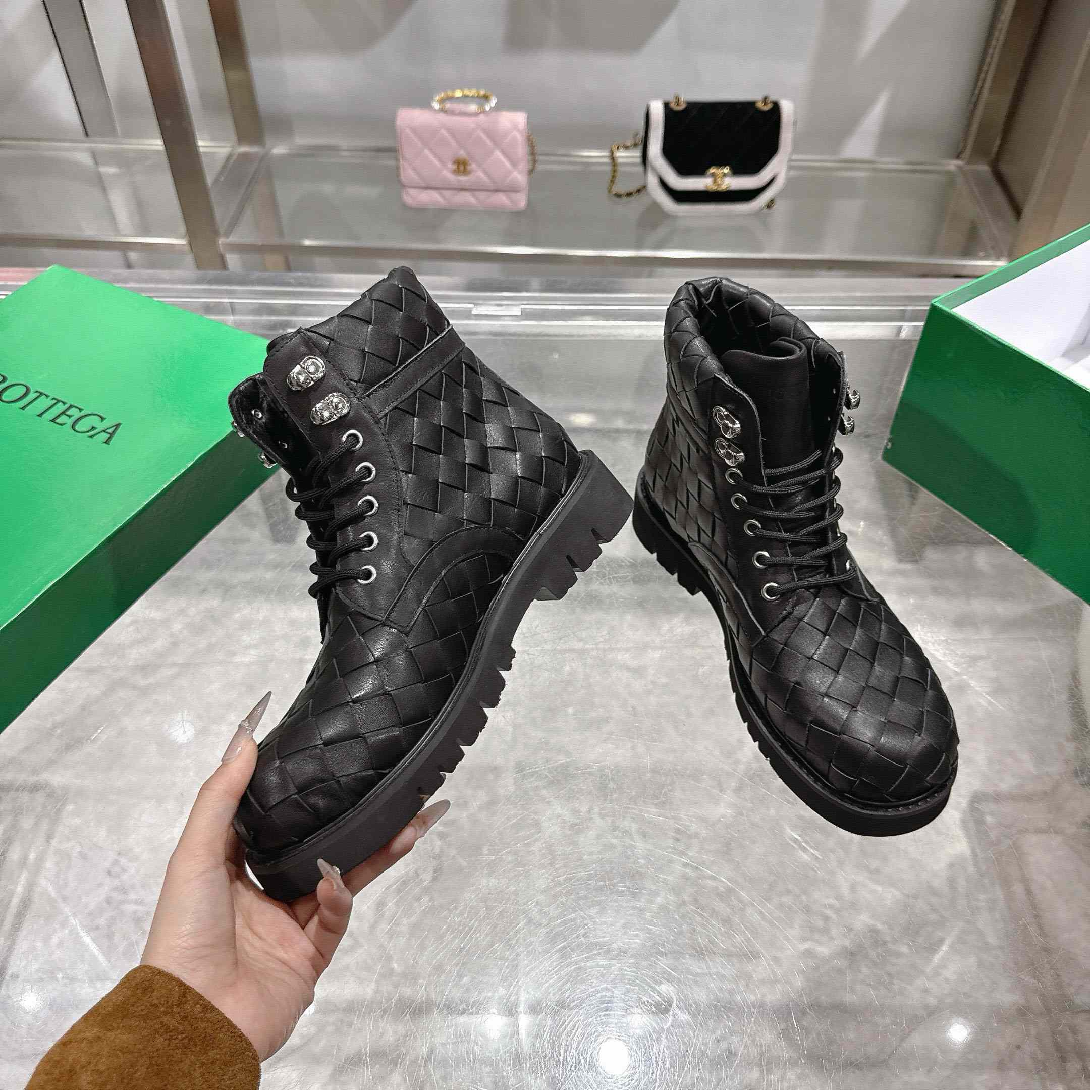 Bottega Veneta Haddock Lace-Up Ankle Boot - DesignerGu