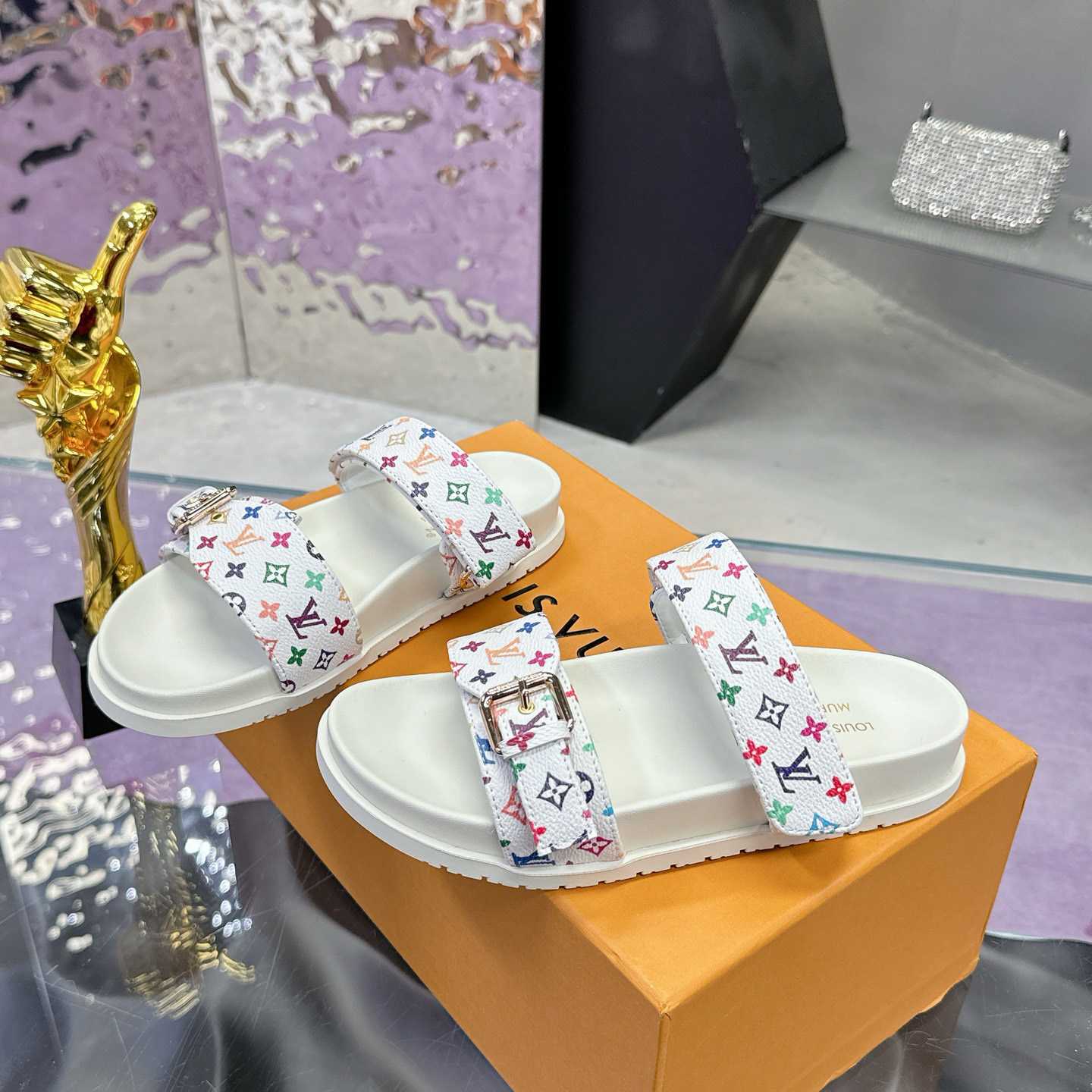 Louis Vuitton LV x TM Bom Dia Flat Comfort Mule 1AJLI7 - DesignerGu