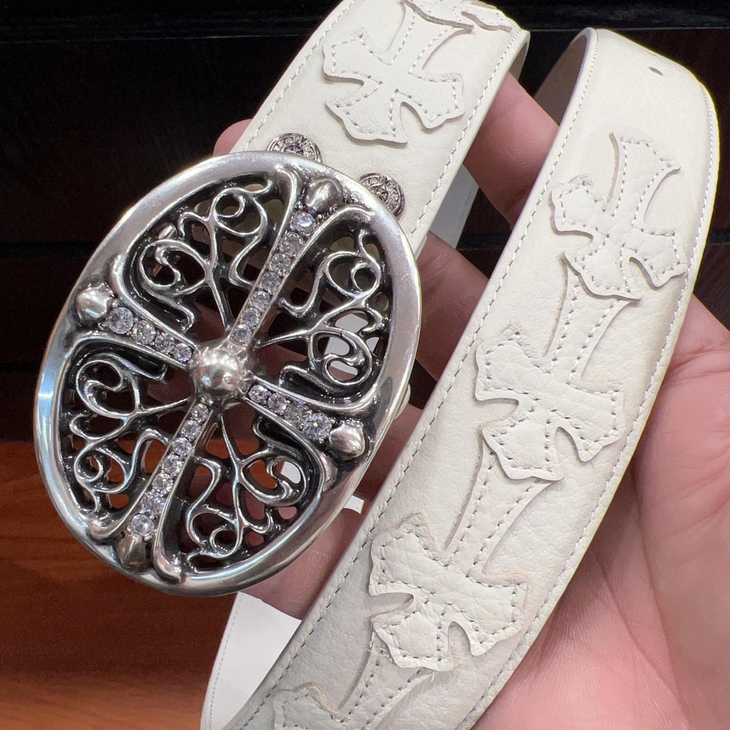 Chrome Hearts Leather Belt   - DesignerGu
