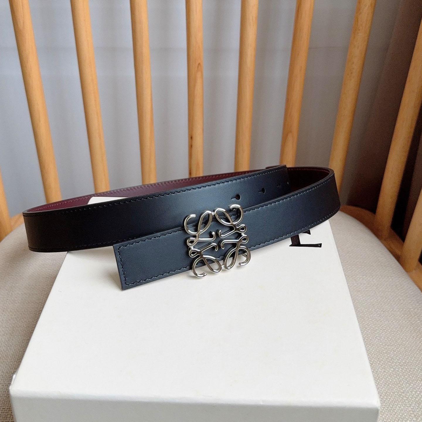 Loewe Reversible Anagram Belt In Smooth Calfskin - DesignerGu