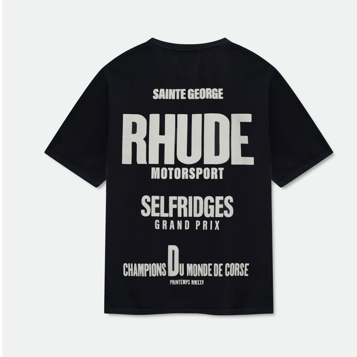 Rhude Champions Du Monde Tee 'Vintage Black' - DesignerGu