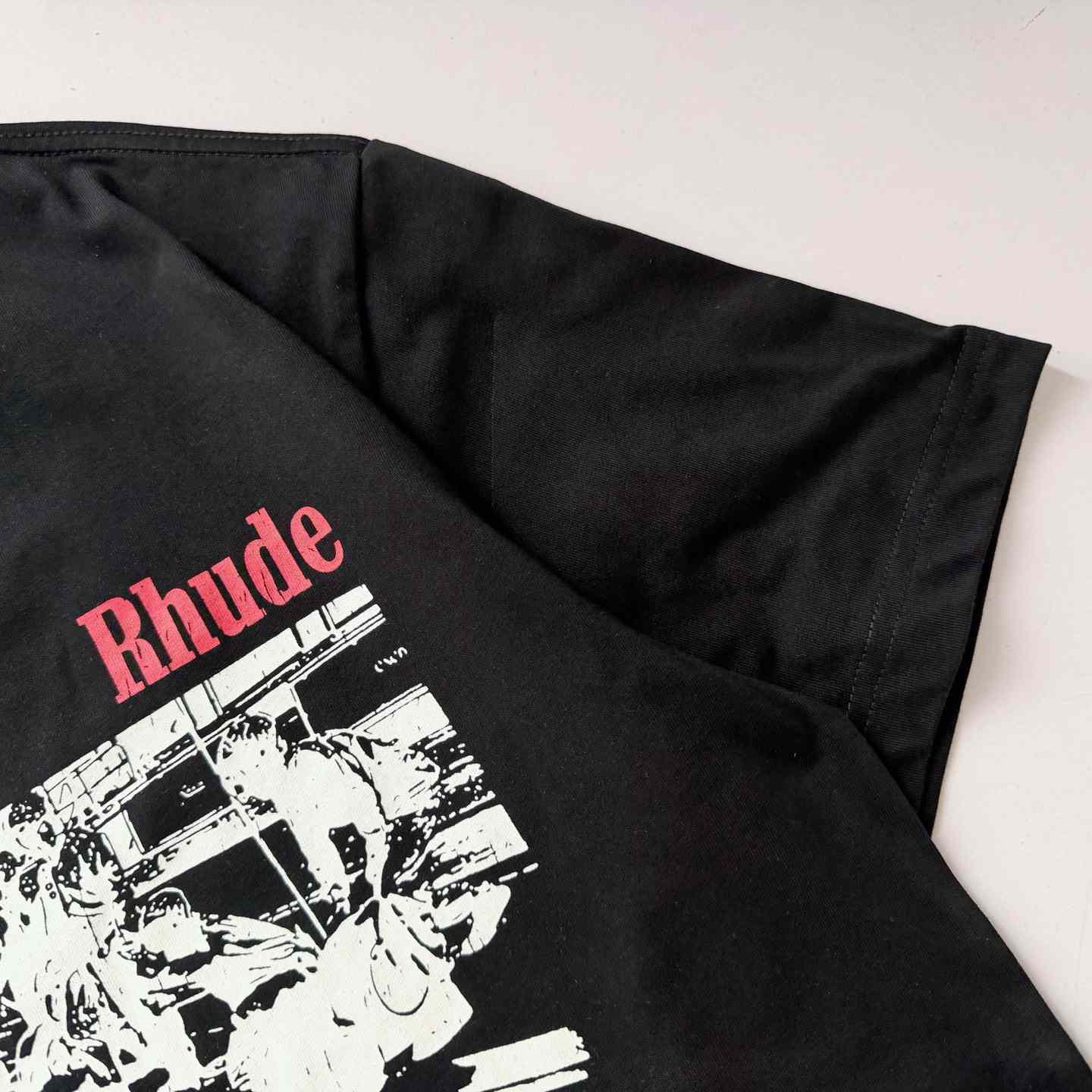 Rhude Champions Du Monde Tee 'Vintage Black' - DesignerGu