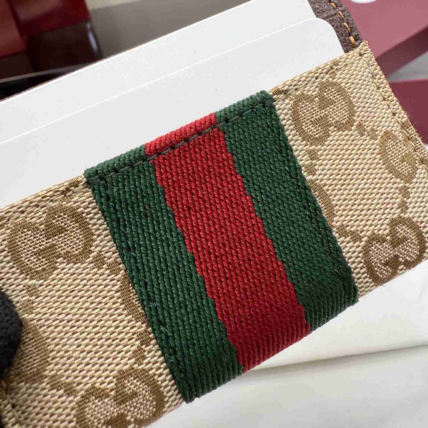 Gucci GG Card Case With Web - DesignerGu
