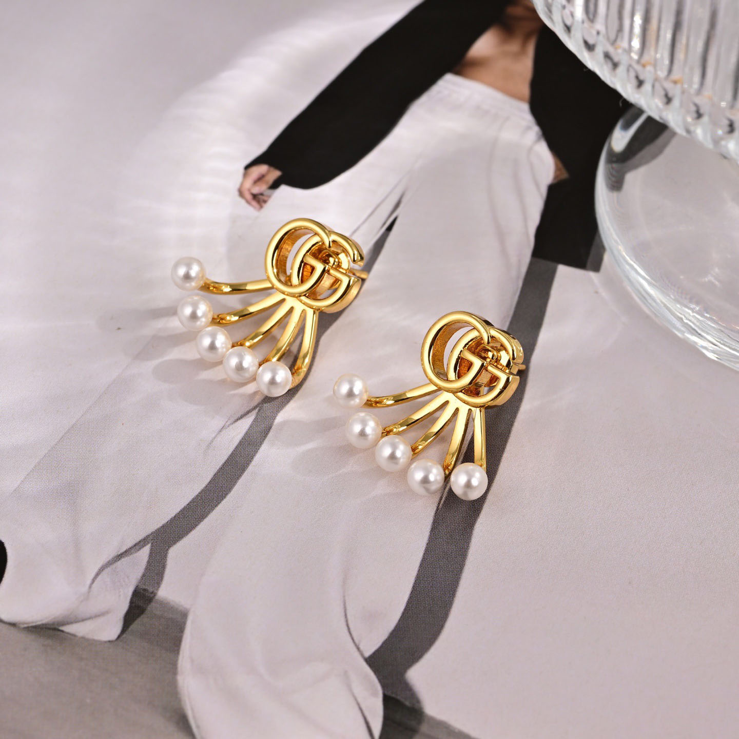 Gucci GG Marmont Jacket Earrings - DesignerGu