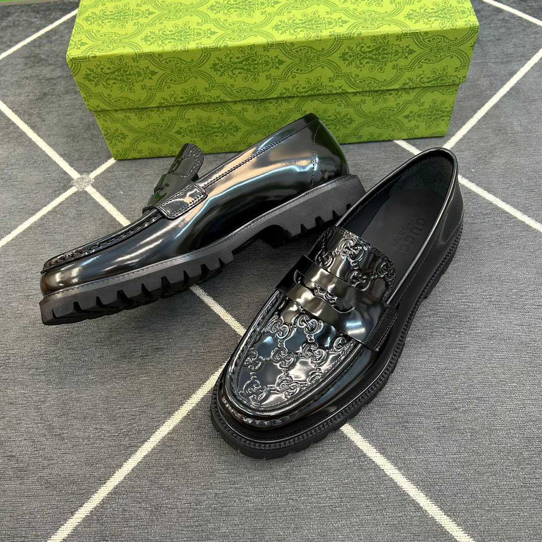 Gucci Web Striped Trim Loafers - DesignerGu
