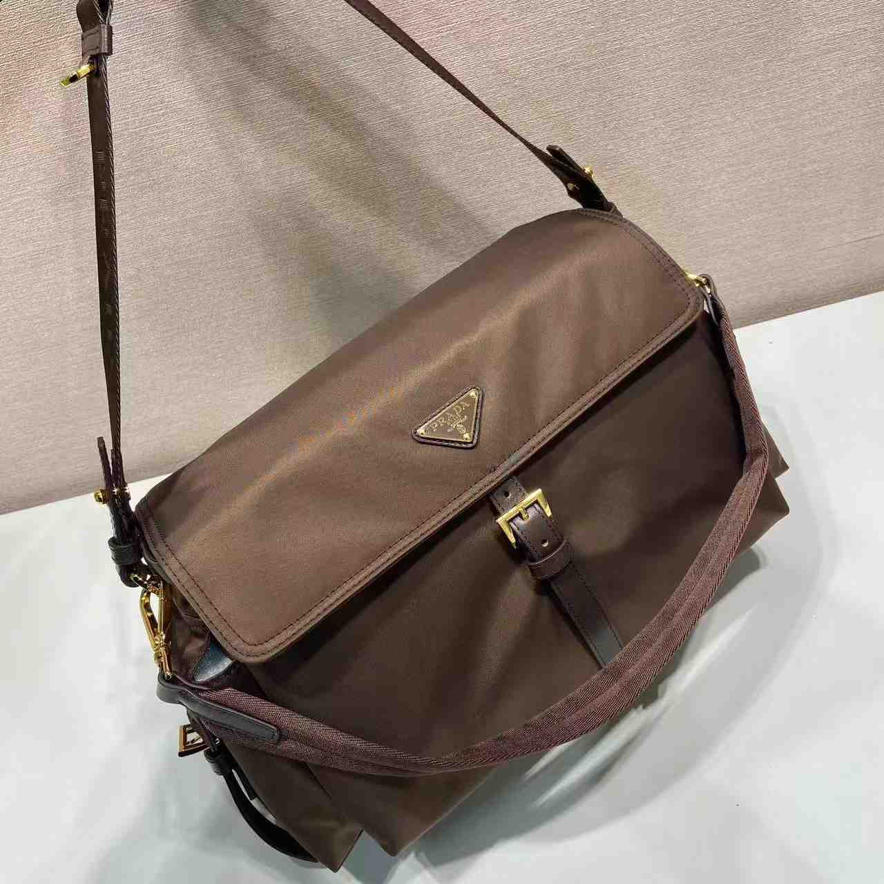 Prada Explore Medium Re-Nylon Shoulder Bag With Flap - DesignerGu