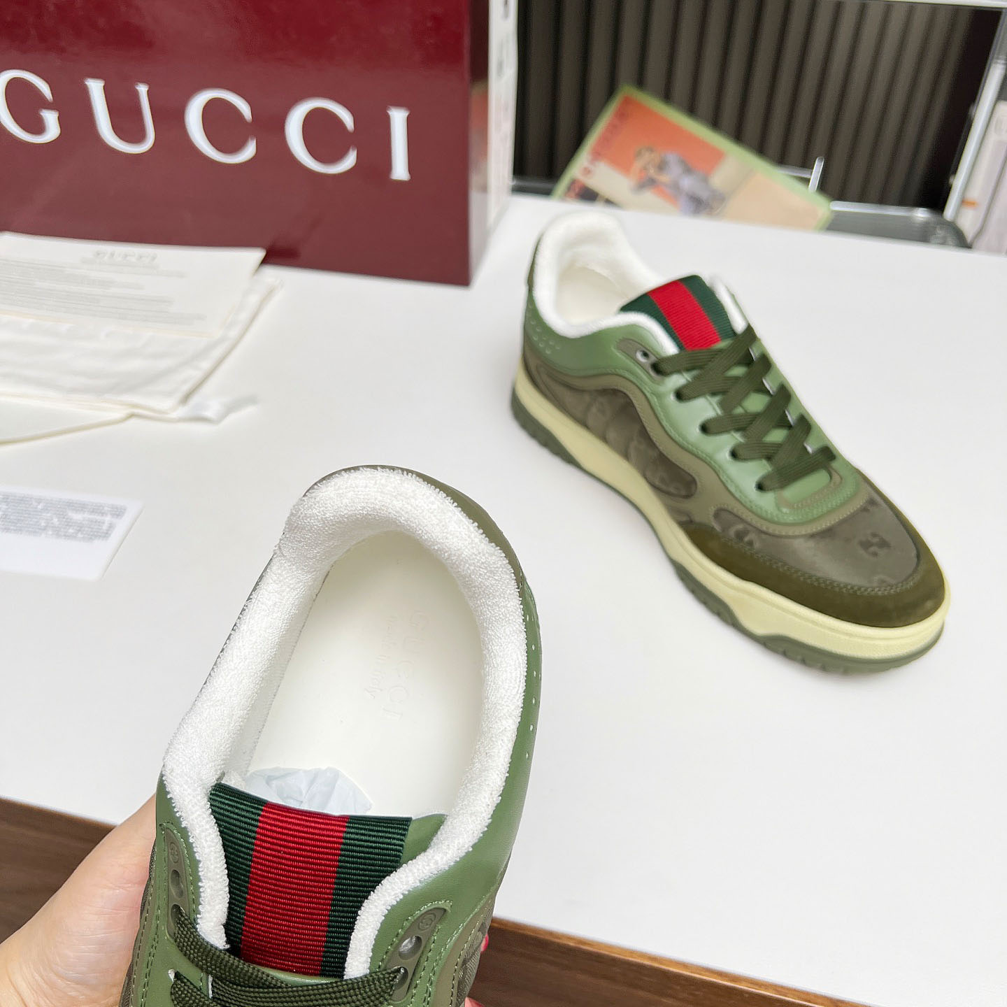 Gucci Re-Web Sneakers - DesignerGu
