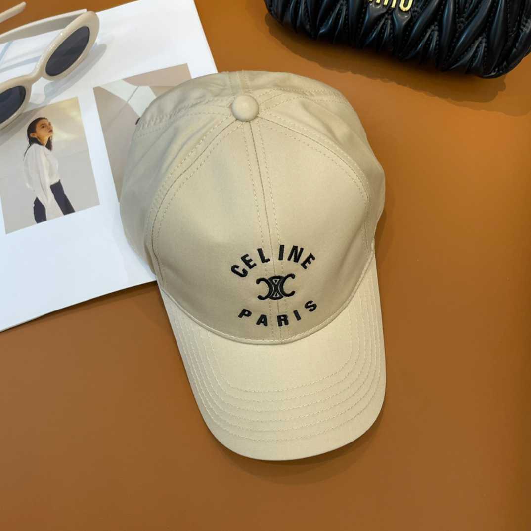 Celine Paris Triomphe Embroidered Baseball Cap  - DesignerGu