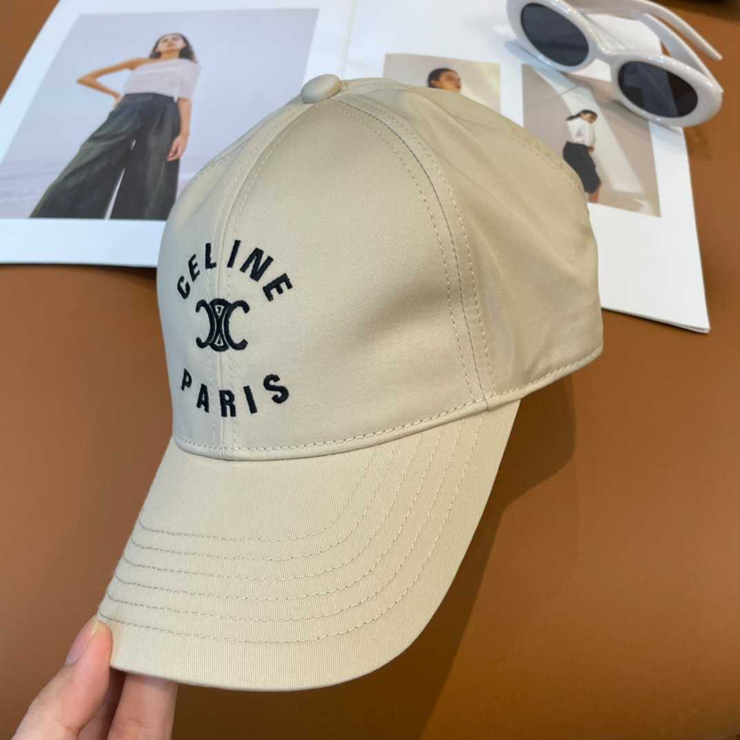 Celine Paris Triomphe Embroidered Baseball Cap  - DesignerGu