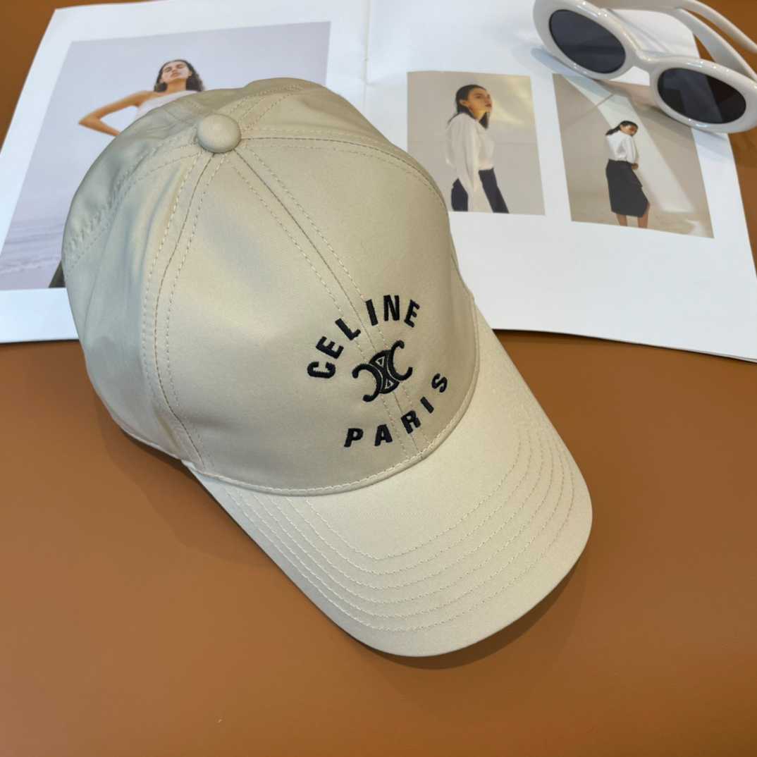 Celine Paris Triomphe Embroidered Baseball Cap  - DesignerGu