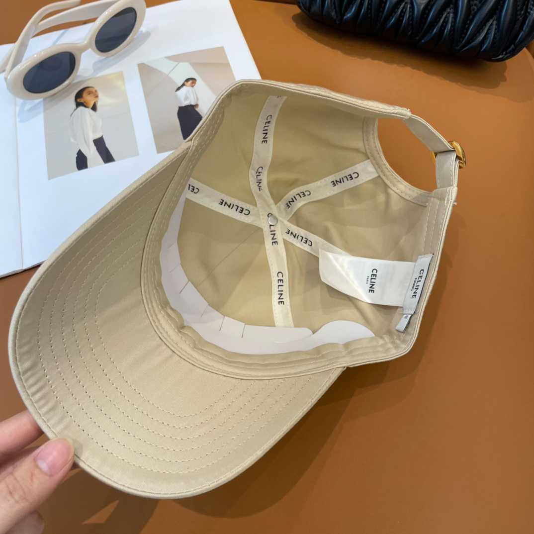 Celine Paris Triomphe Embroidered Baseball Cap  - DesignerGu